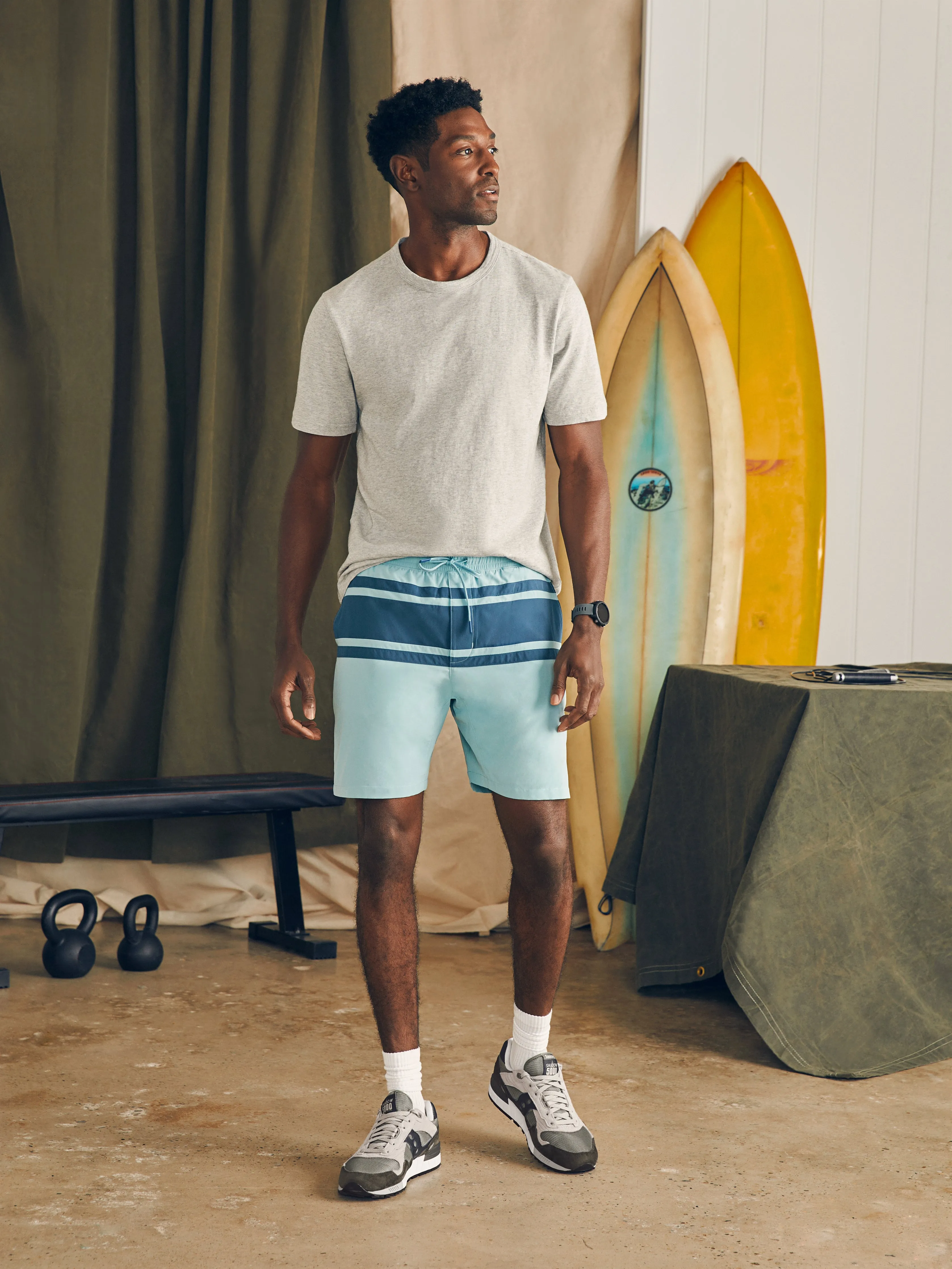 Shorelite Active Swim Short (7" Inseam) - Shore Teal sold by Faherty product image thumbnail 2