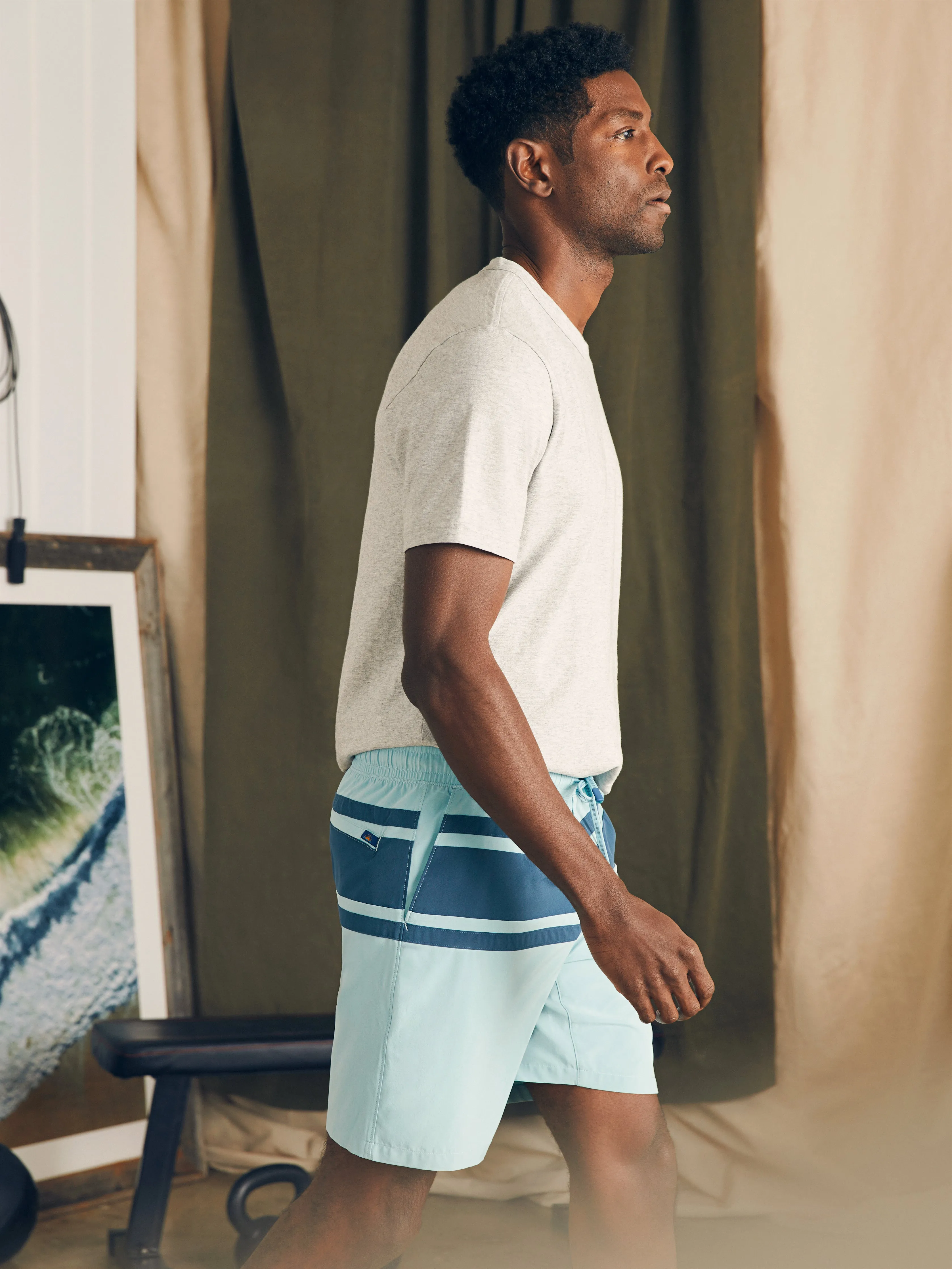 Shorelite Active Swim Short (7" Inseam) - Shore Teal sold by Faherty product image thumbnail 3