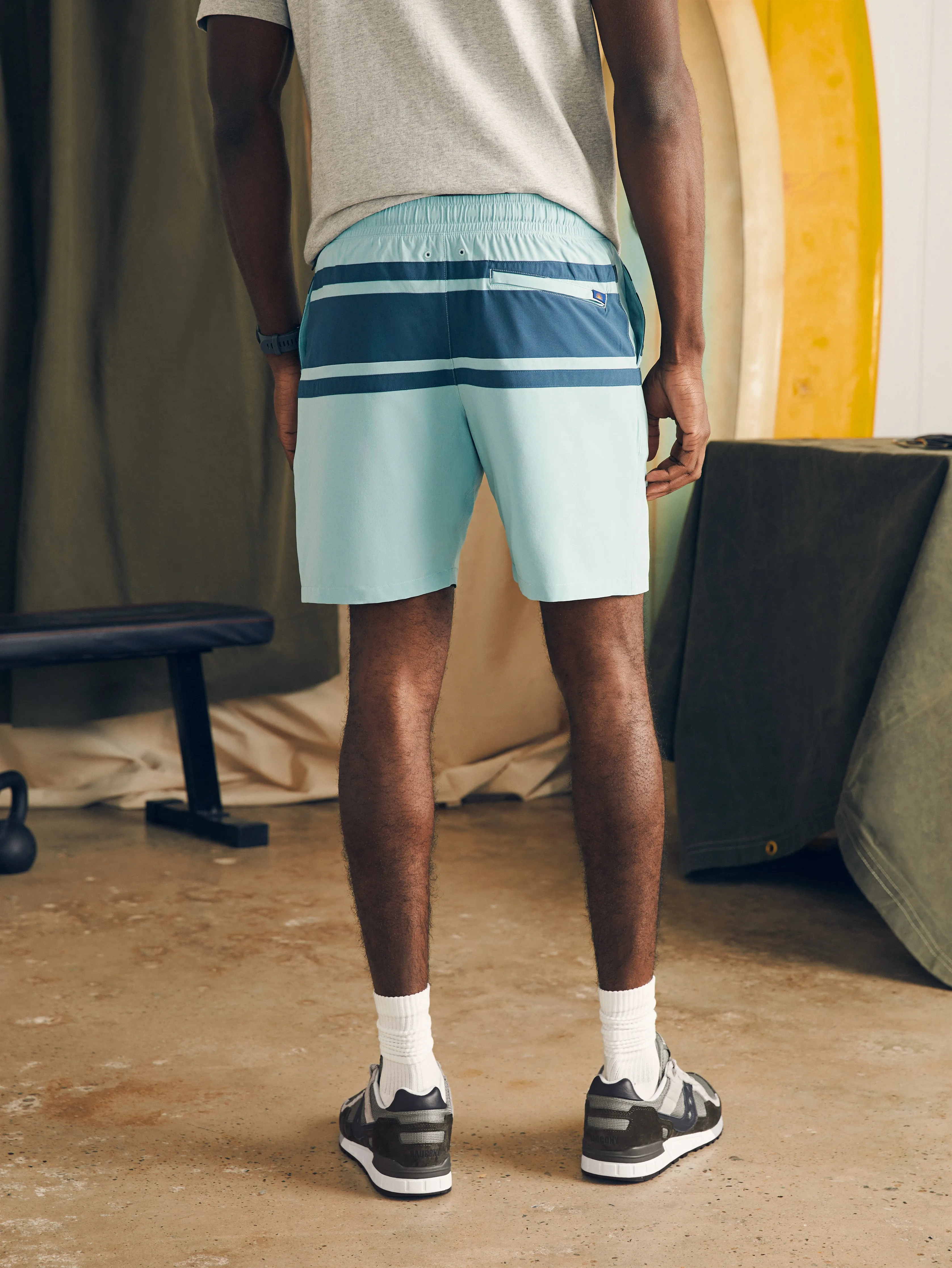 Shorelite Active Swim Short (7" Inseam) - Shore Teal sold by Faherty product image thumbnail 5
