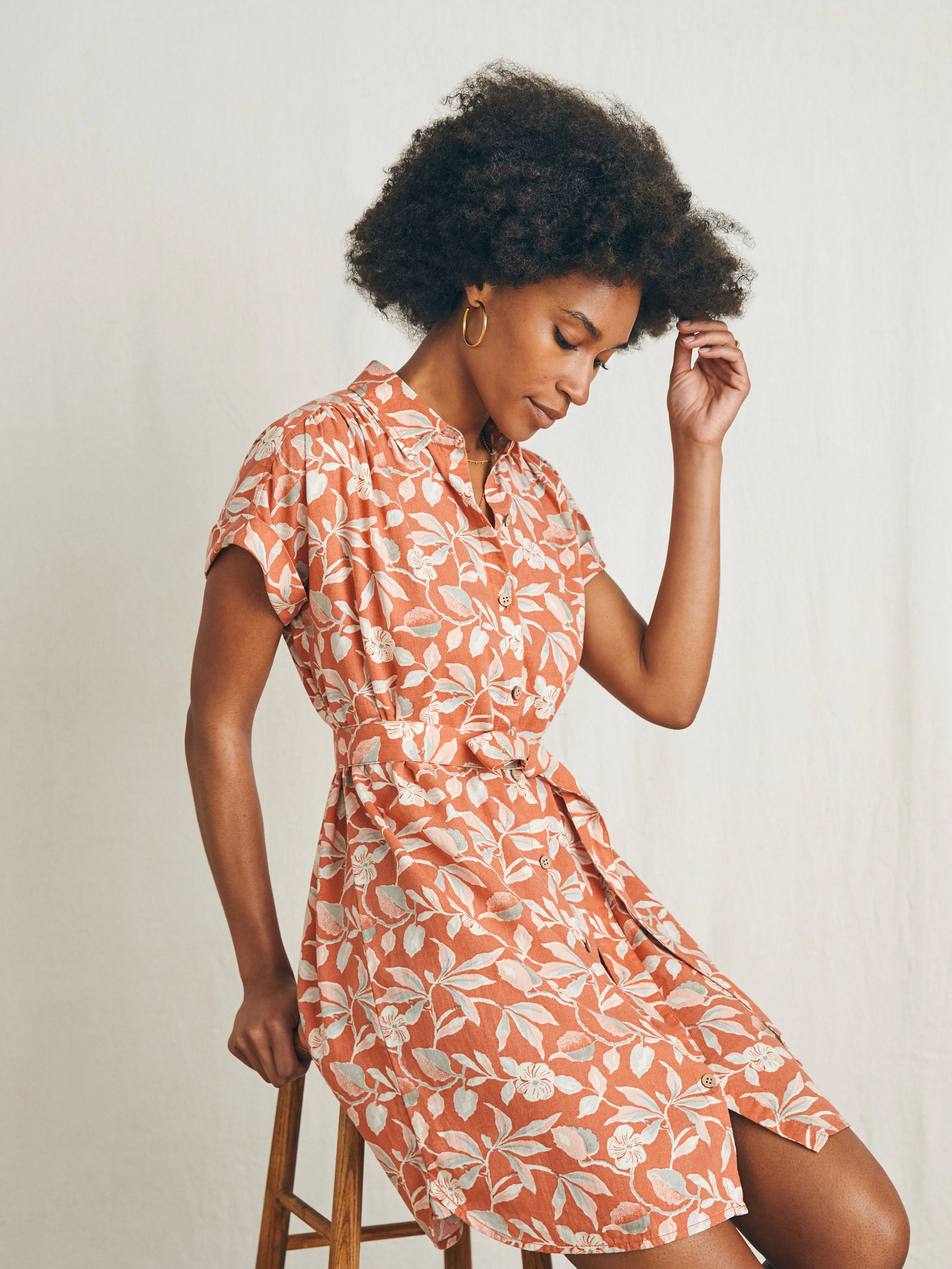 Breeze Shirtdress - Ginger Floral sold by Faherty product image thumbnail 4
