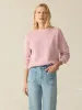 Sunwashed Relaxed Waffle Crewneck - Zephyr sold by Faherty