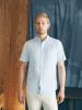 Short-Sleeve Supima Oxford Shirt - Blue Heather sold by Faherty