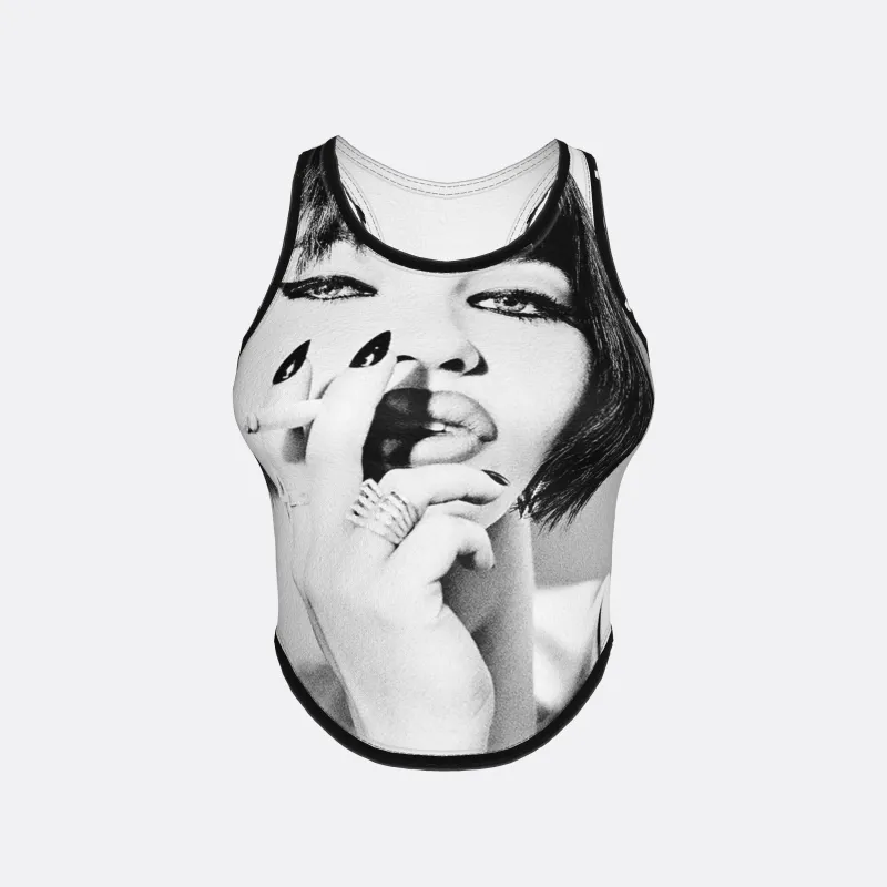 ET OUI JE FUME! RACERBACK PRINTED TANK TOP | Ellen Von Unwerth made by Faith Connexion