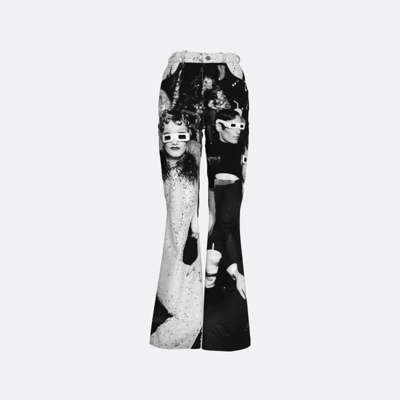 3D! PRINTED FLARED PANTS | Ellen Von Unwerth made by Faith Connexion