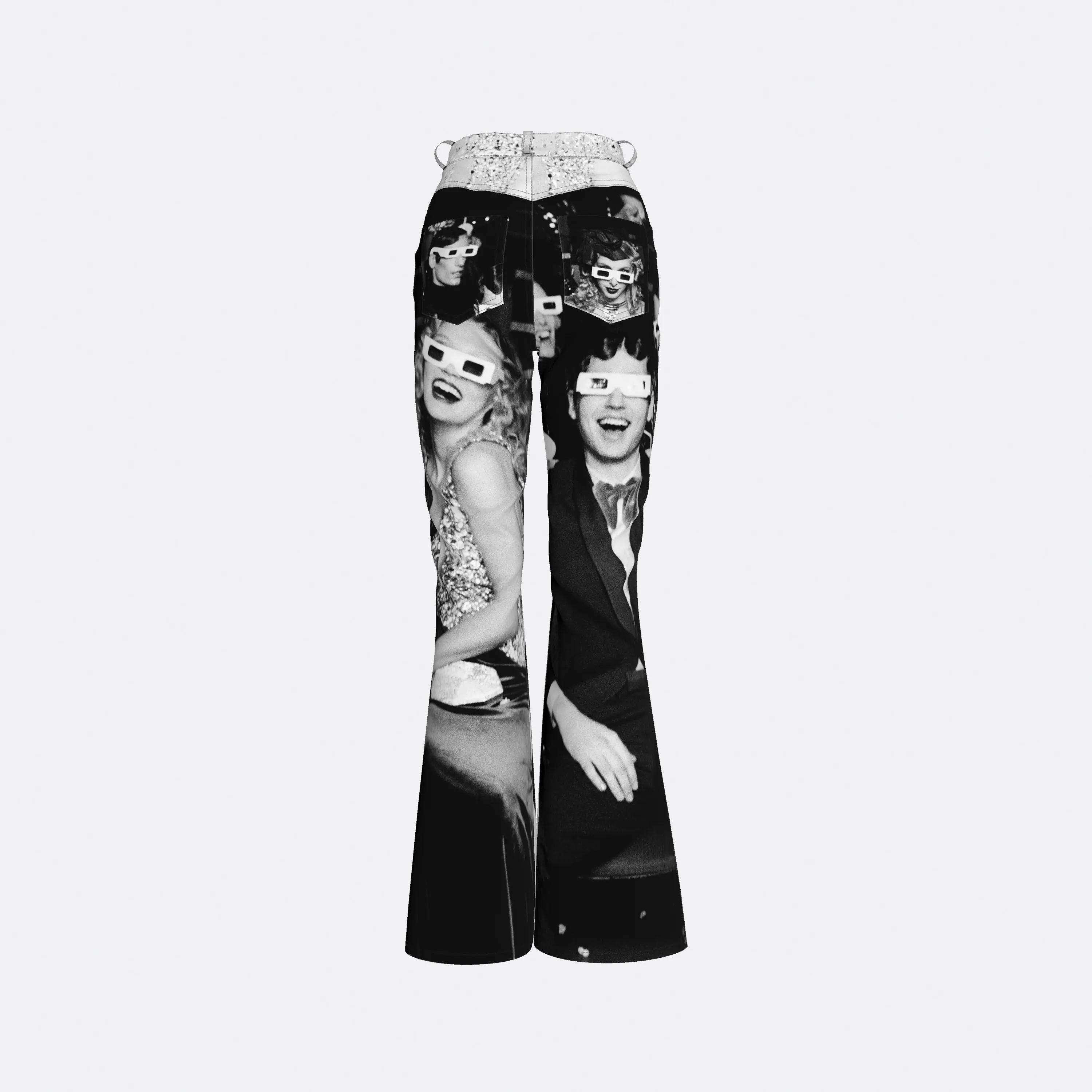 3D! PRINTED FLARED PANTS | Ellen Von Unwerth sold by Faith Connexion product image thumbnail 2