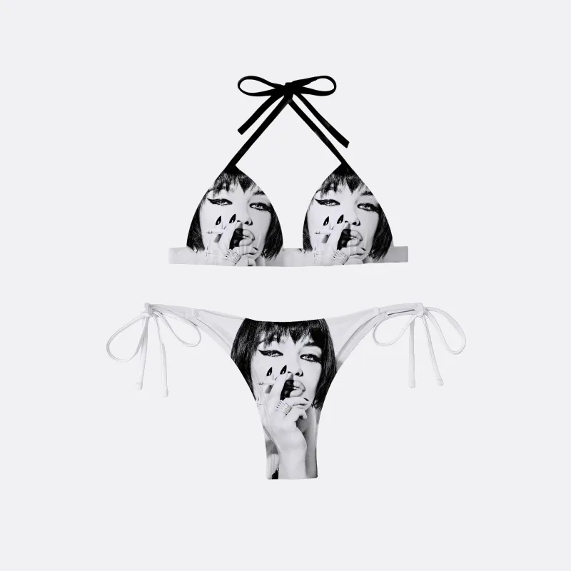 ET OUI JE FUME! PRINTED BIKINI | Ellen Von Unwerth made by Faith Connexion