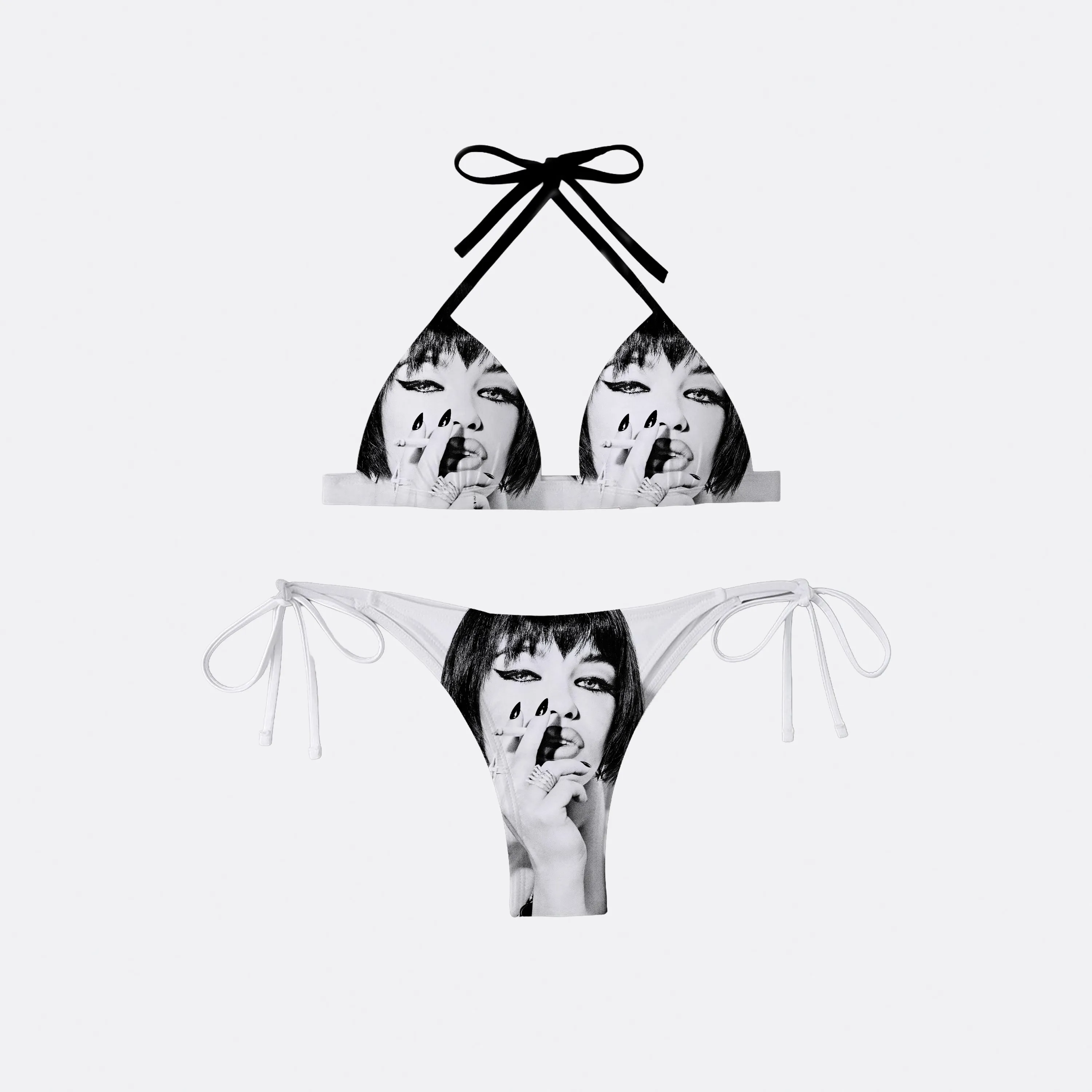 ET OUI JE FUME! PRINTED BIKINI | Ellen Von Unwerth sold by Faith Connexion