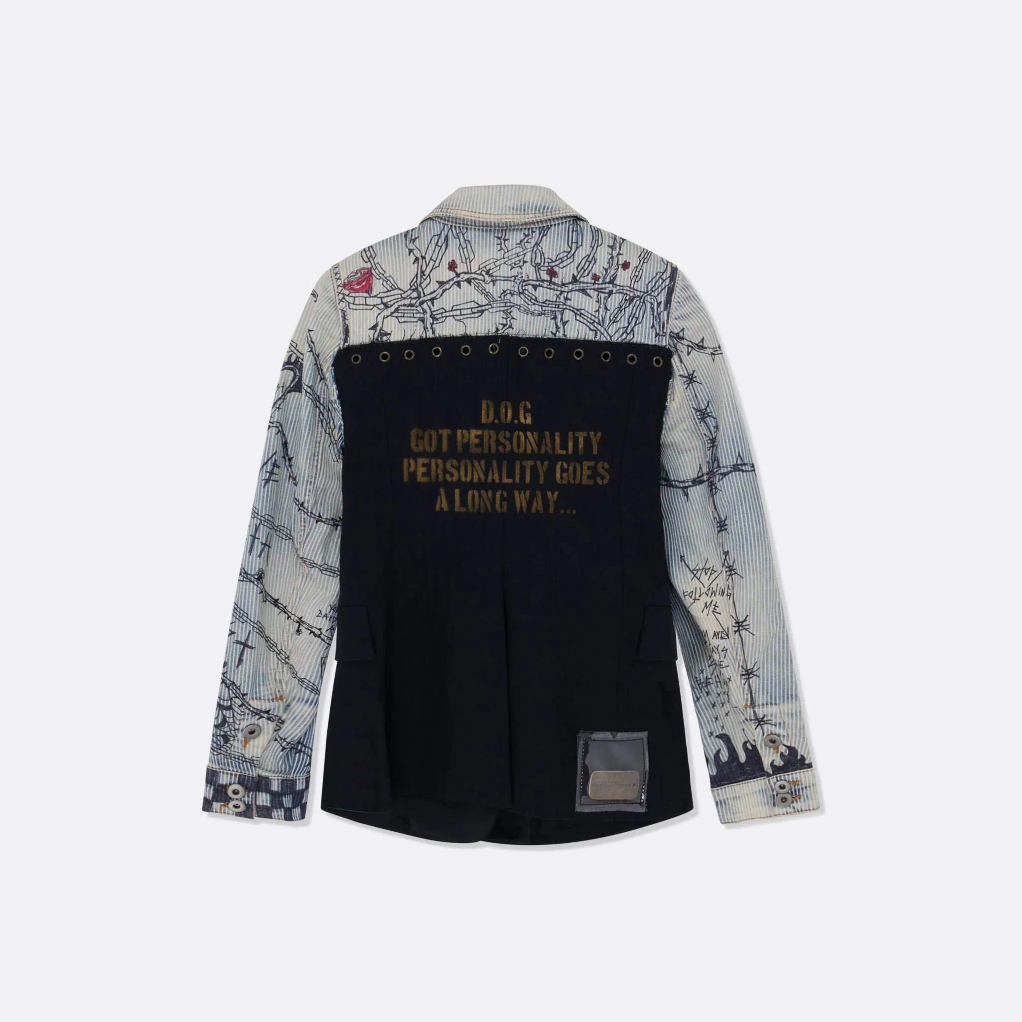 UPCYCLED MIXED FABRIC JACKET sold by Faith Connexion product image thumbnail 2