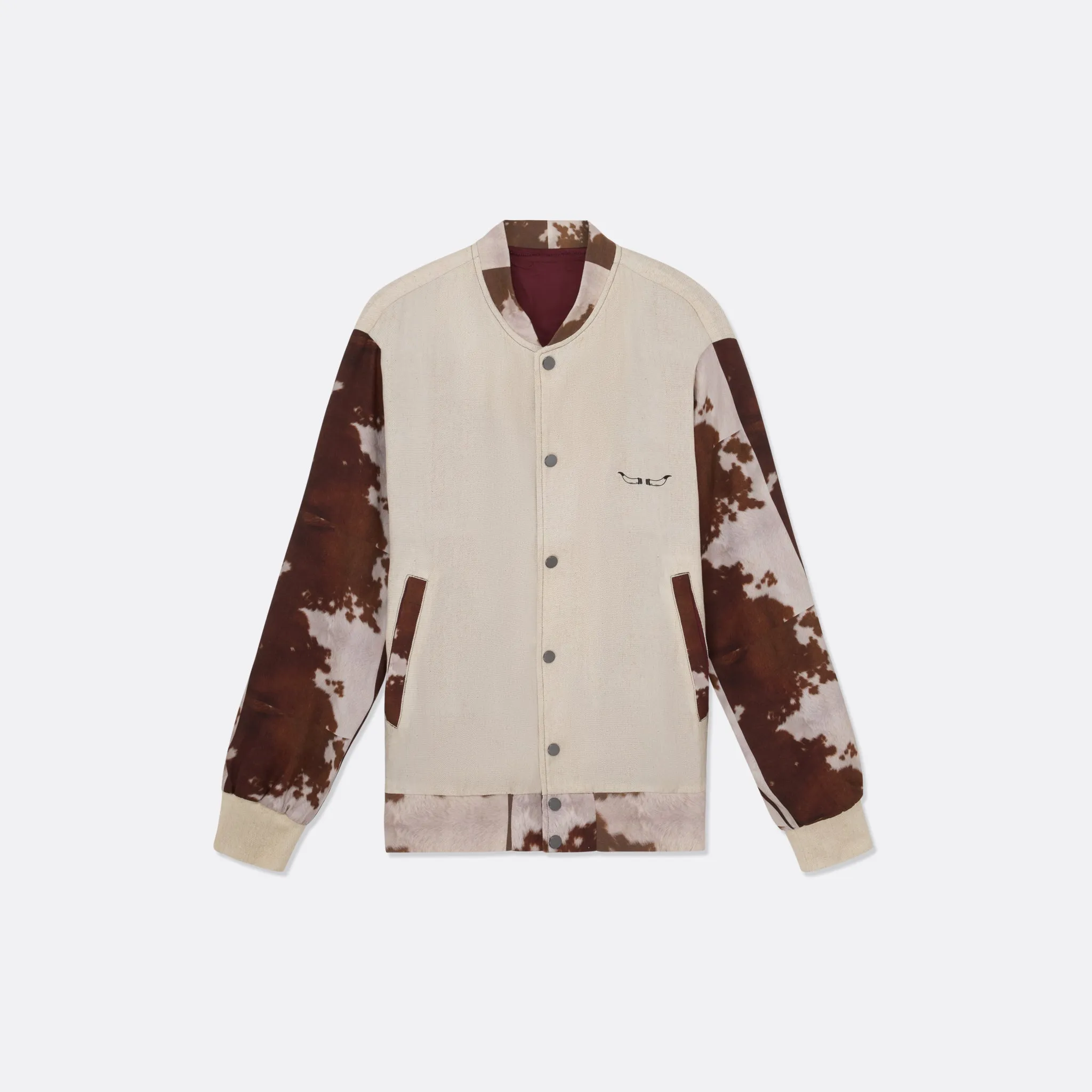 COW PRINT VARSITY JACKET | Maša Ivanović sold by Faith Connexion