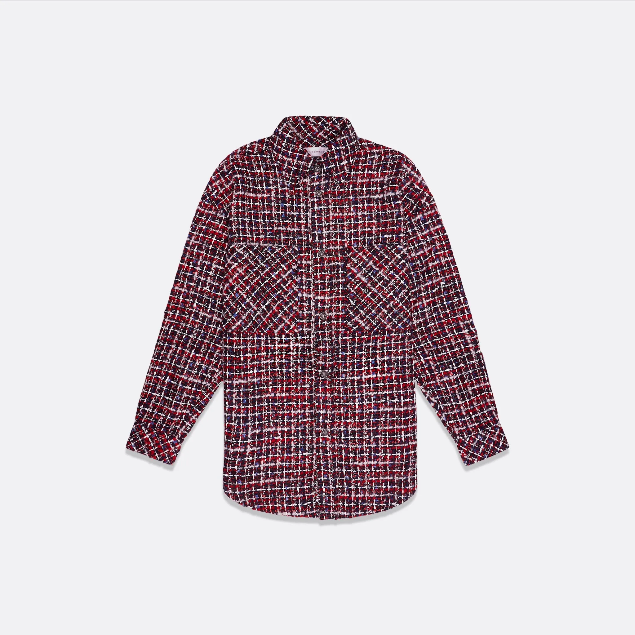 UNISEX OVERSIZED RED TWEED SHIRT sold by Faith Connexion