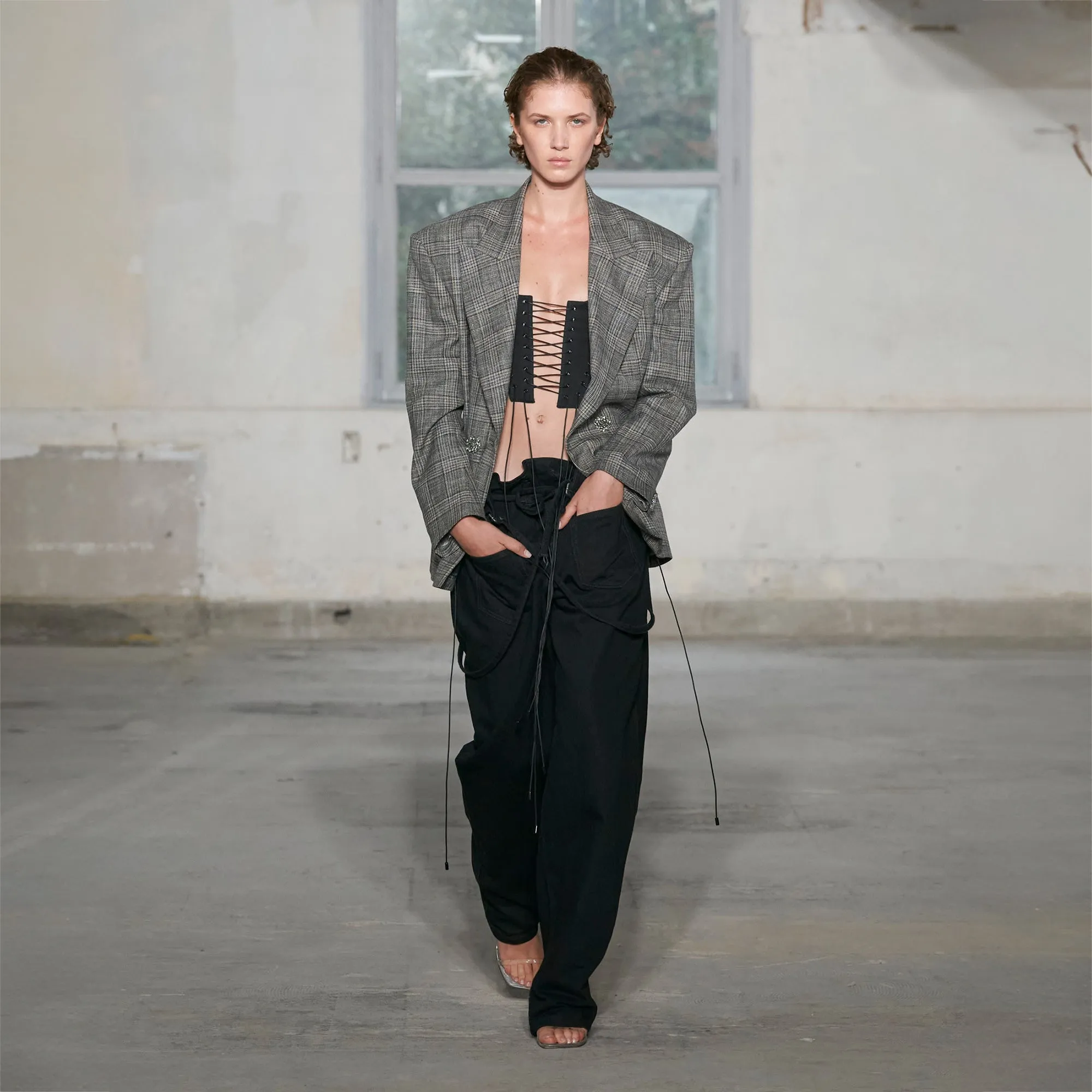 WOMEN'S TAILORED JACKET WITH LARGE SHOULDERS sold by Faith Connexion product image thumbnail 3