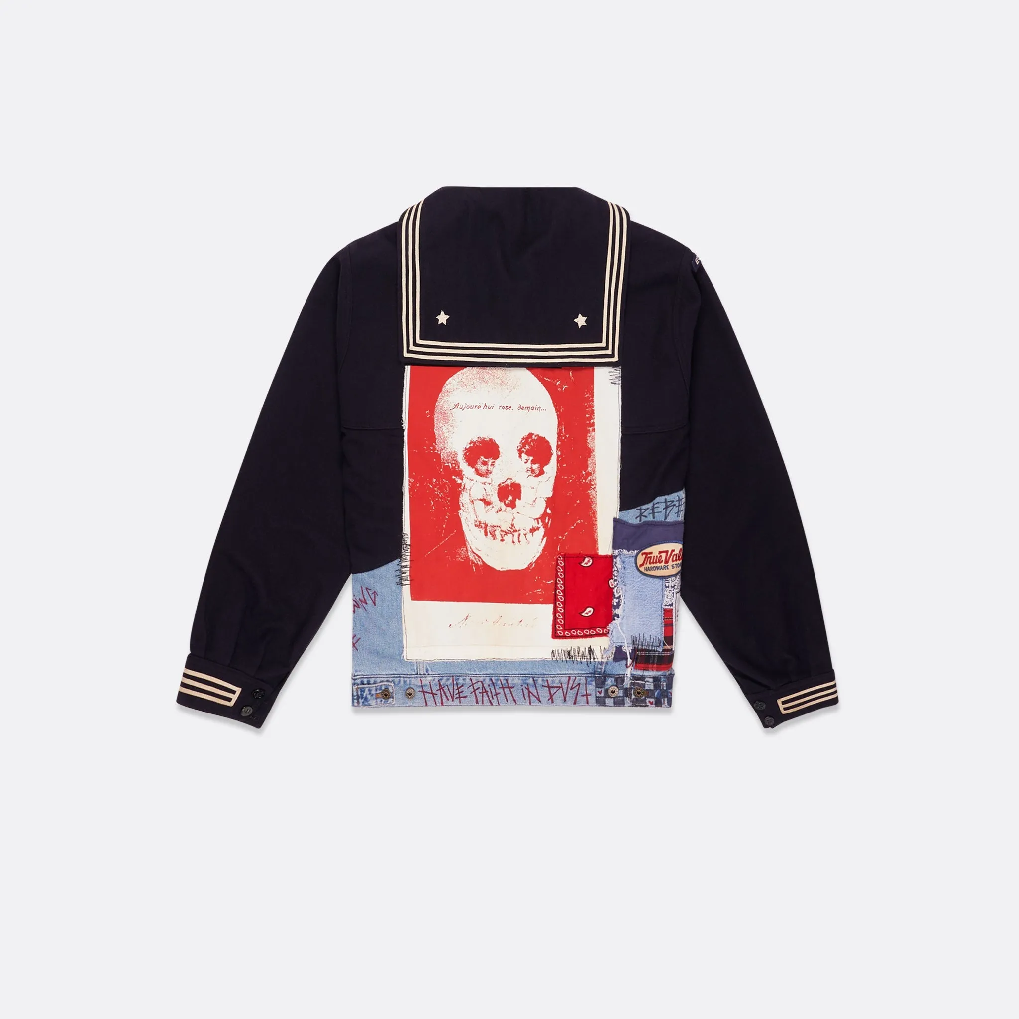 UPCYCLED MIX OF SAILOR JACKET AND DENIM JACKET sold by Faith Connexion product image thumbnail 2