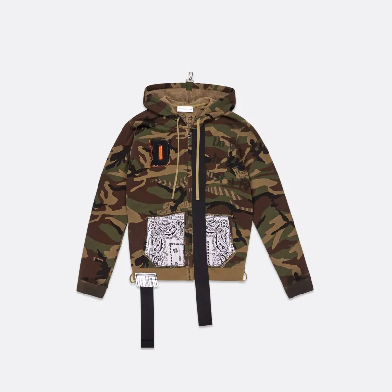UPCYCLED CAMOUFLAGE HOODIE JACKET made by Faith Connexion