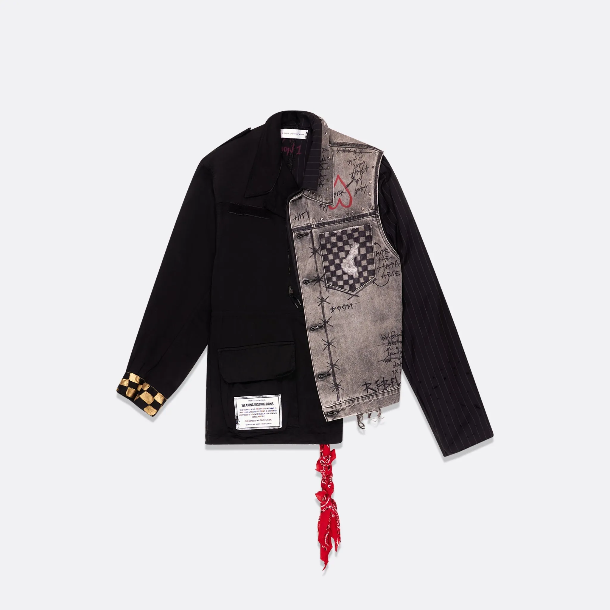 UPCYCLED MIXED DENIM AND JACKET sold by Faith Connexion