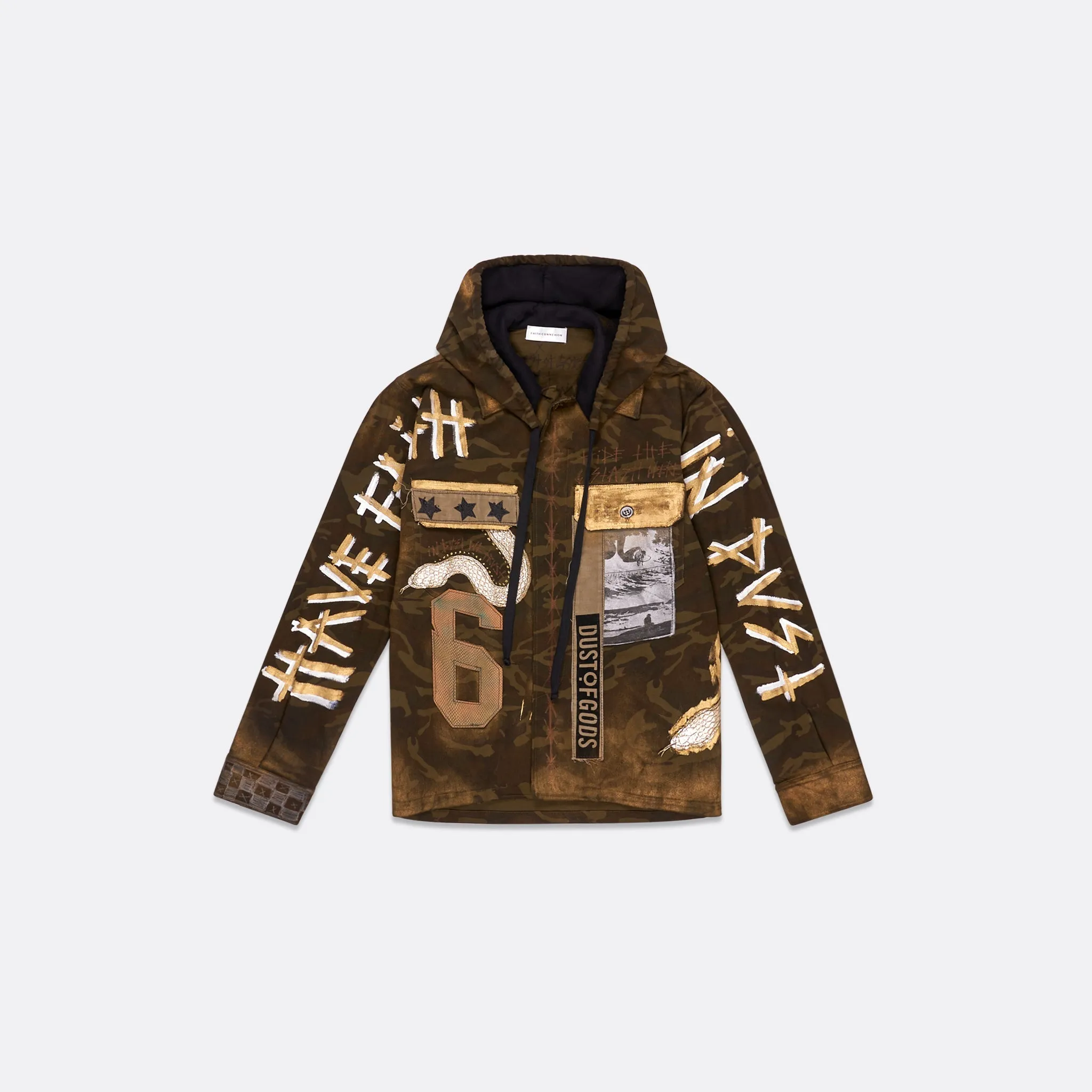 UPCYCLED CAMO PARKA JACKET sold by Faith Connexion