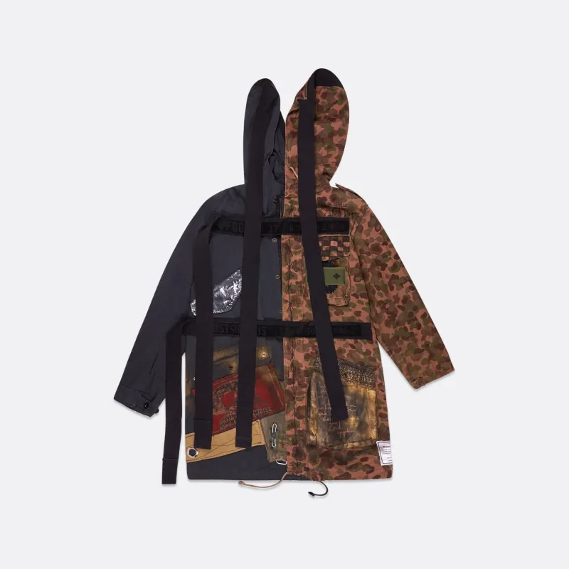 UPCYCLED MIX CAMOUFLAGE PARKA JACKET sold by Faith Connexion