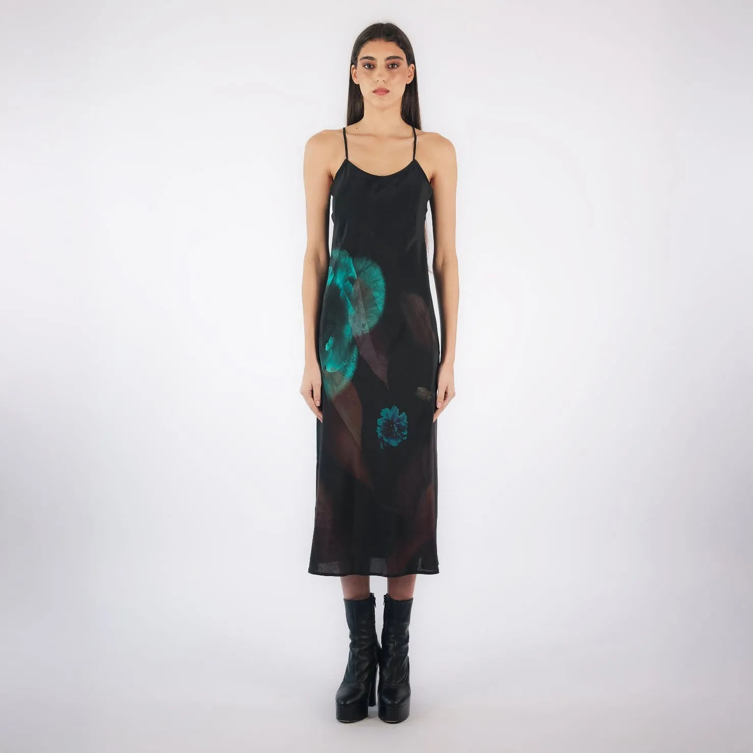 FLORAL SILK CREPE DE CHINE SLIP DRESS | ARIANA ISHAIRZAY sold by Faith Connexion product image thumbnail 3
