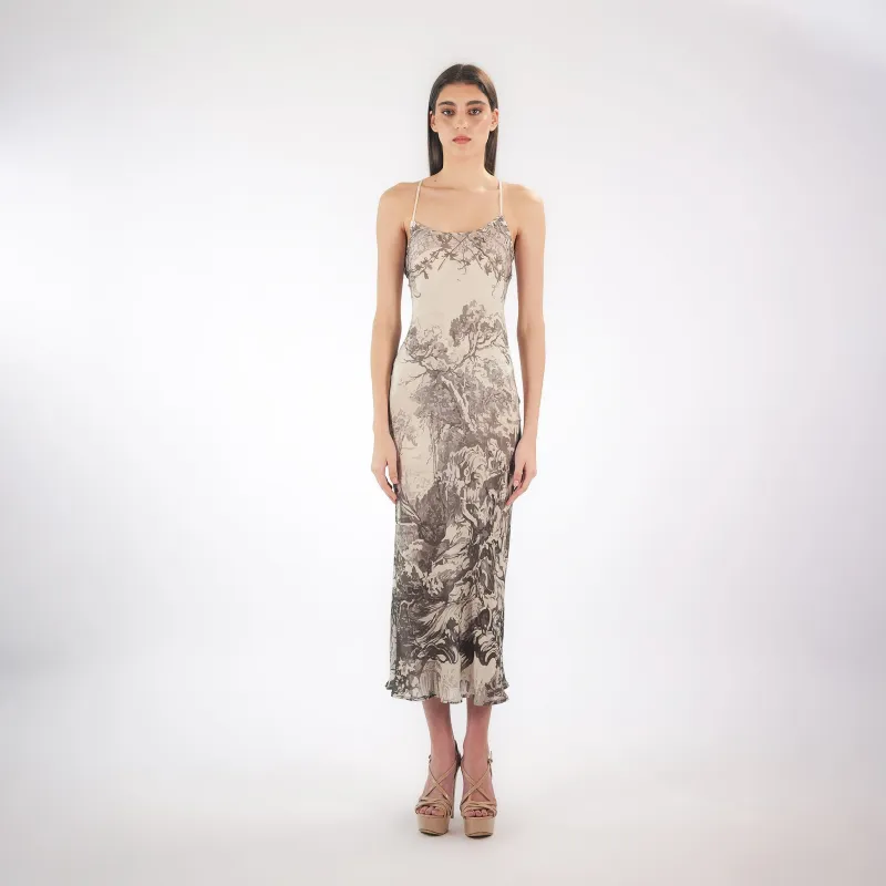 GARDEN SLIP DRESS IN DOUBLE GEORGETTE | STEVEN ALVAREZ sold by Faith Connexion