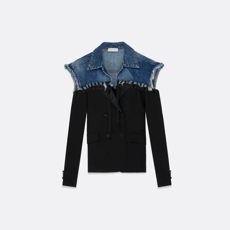 MIXED-FABRIC BLAZER made by Faith Connexion