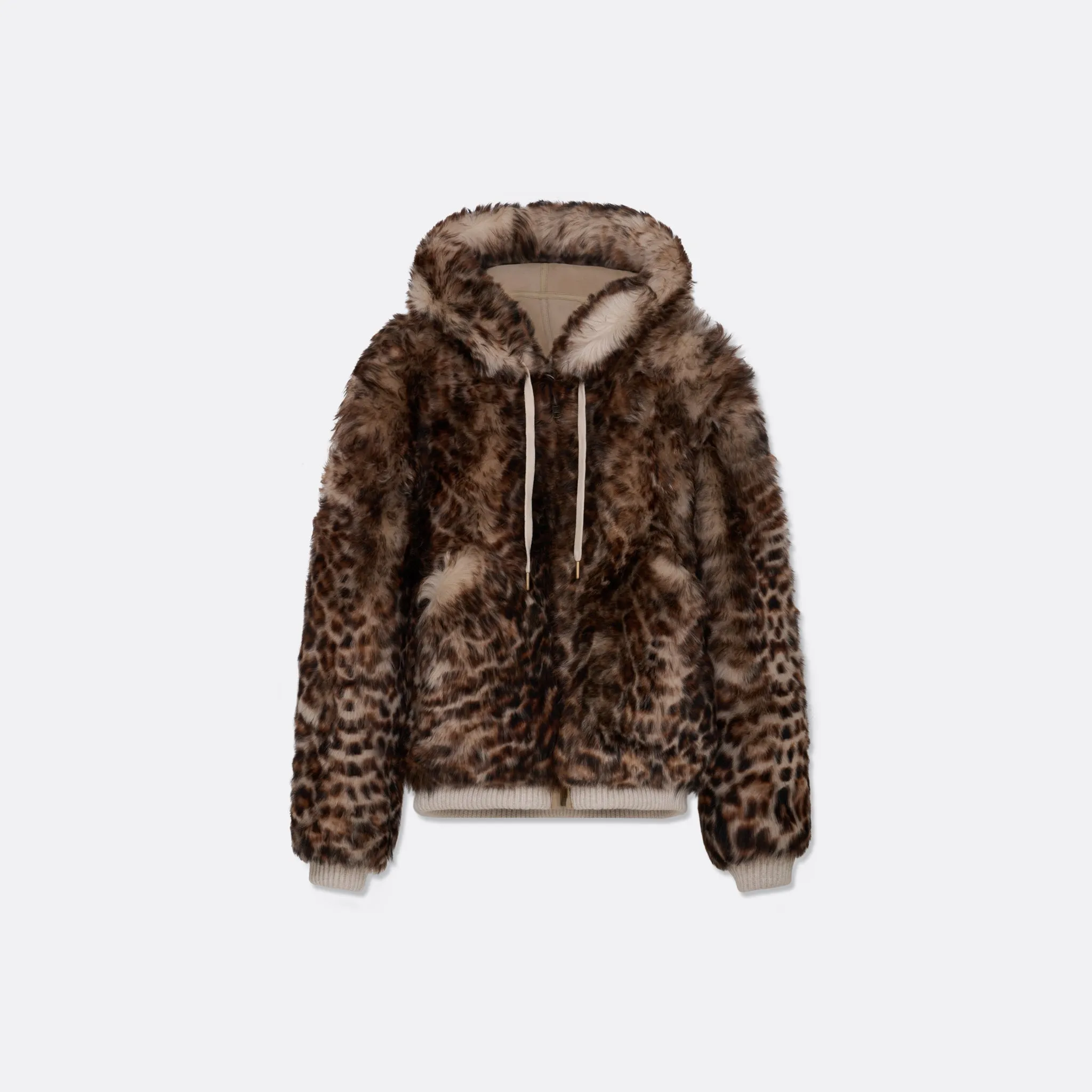 REVERSIBLE SHEARLING HOODED LEATHER JACKET sold by Faith Connexion product image thumbnail 3