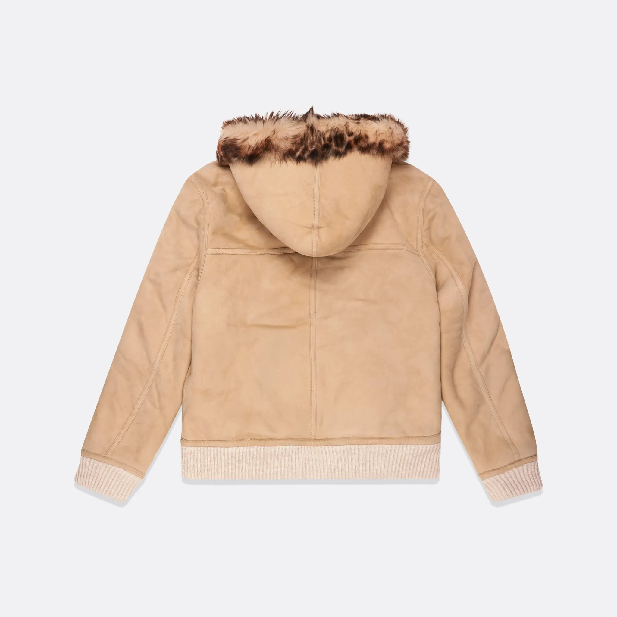 REVERSIBLE SHEARLING HOODED LEATHER JACKET sold by Faith Connexion product image thumbnail 2
