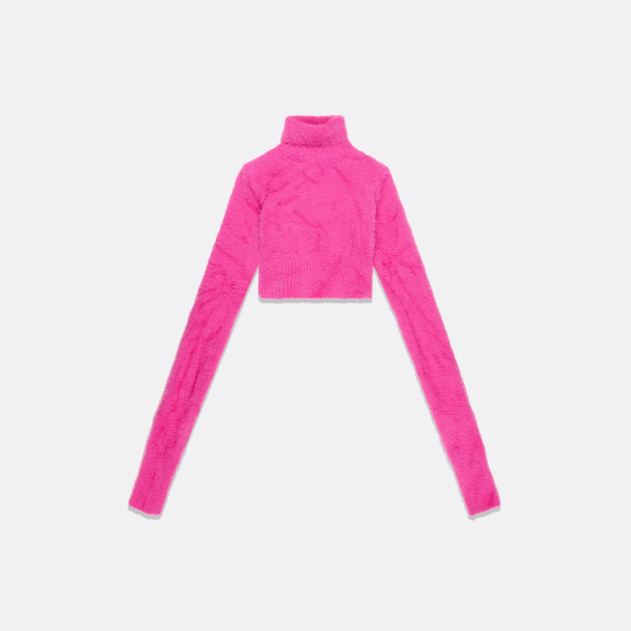 KNITTED HIGH COLLAR CROPPED SWEATER sold by Faith Connexion