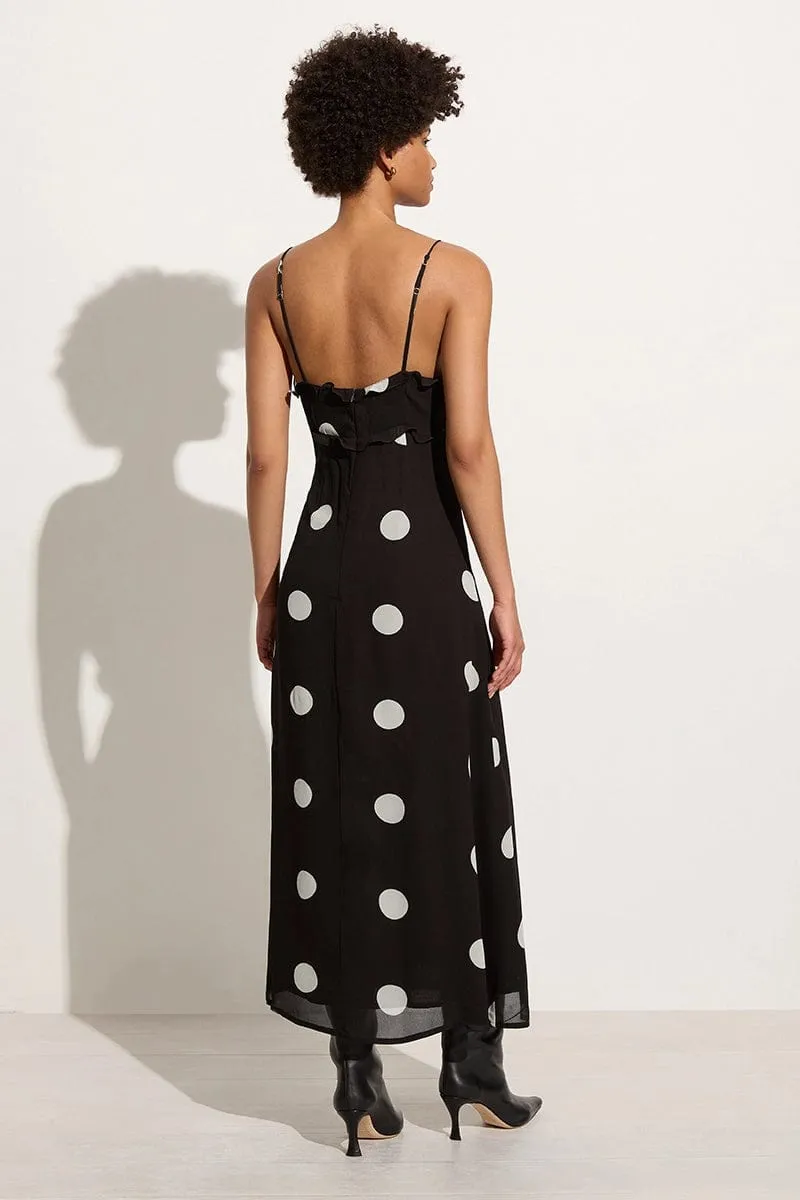 Maye Midi Dress Veia Polka Dot Chocolate sold by Faithfull the Brand product image thumbnail 4