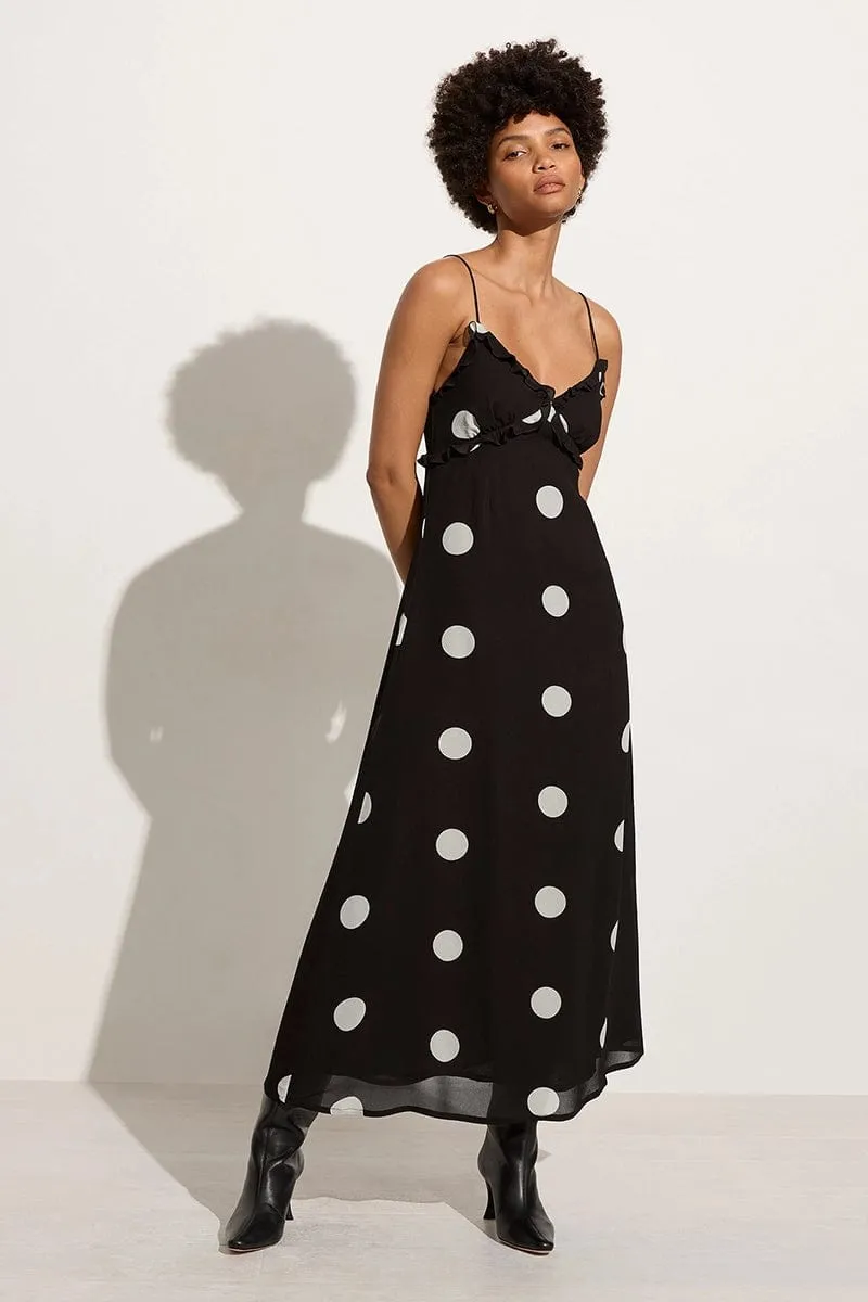 Maye Midi Dress Veia Polka Dot Chocolate sold by Faithfull the Brand product image thumbnail 3