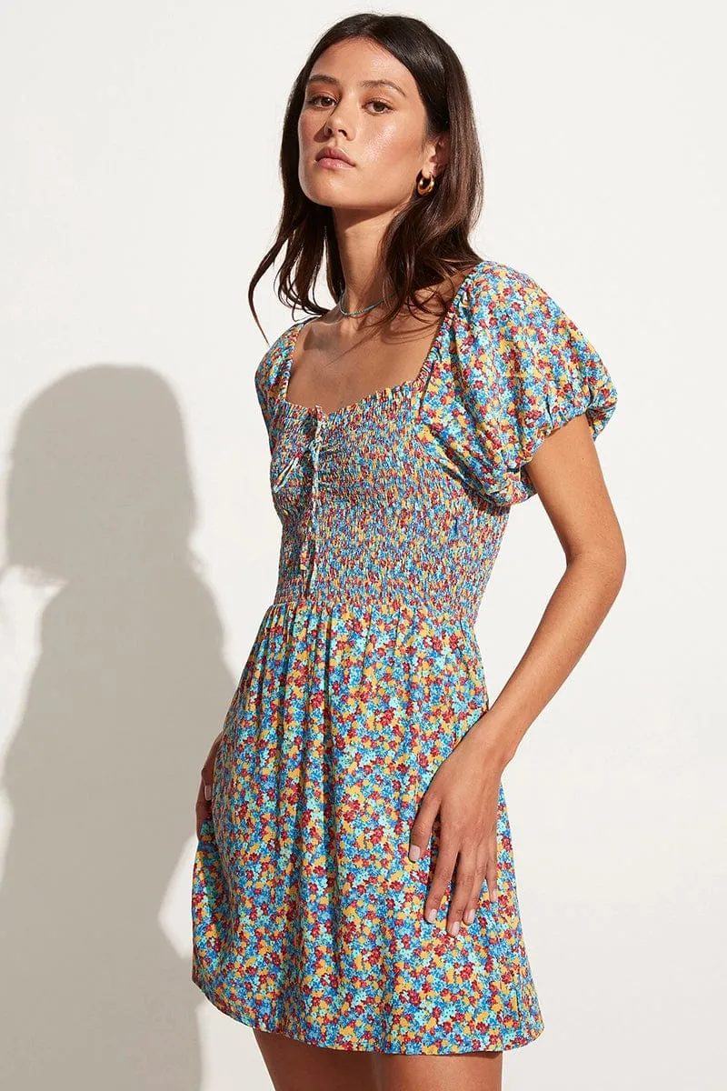 Domenica Mini Dress Mohina Floral Print Blue (Exclusive) - Final Sale sold by Faithfull the Brand product image thumbnail 3