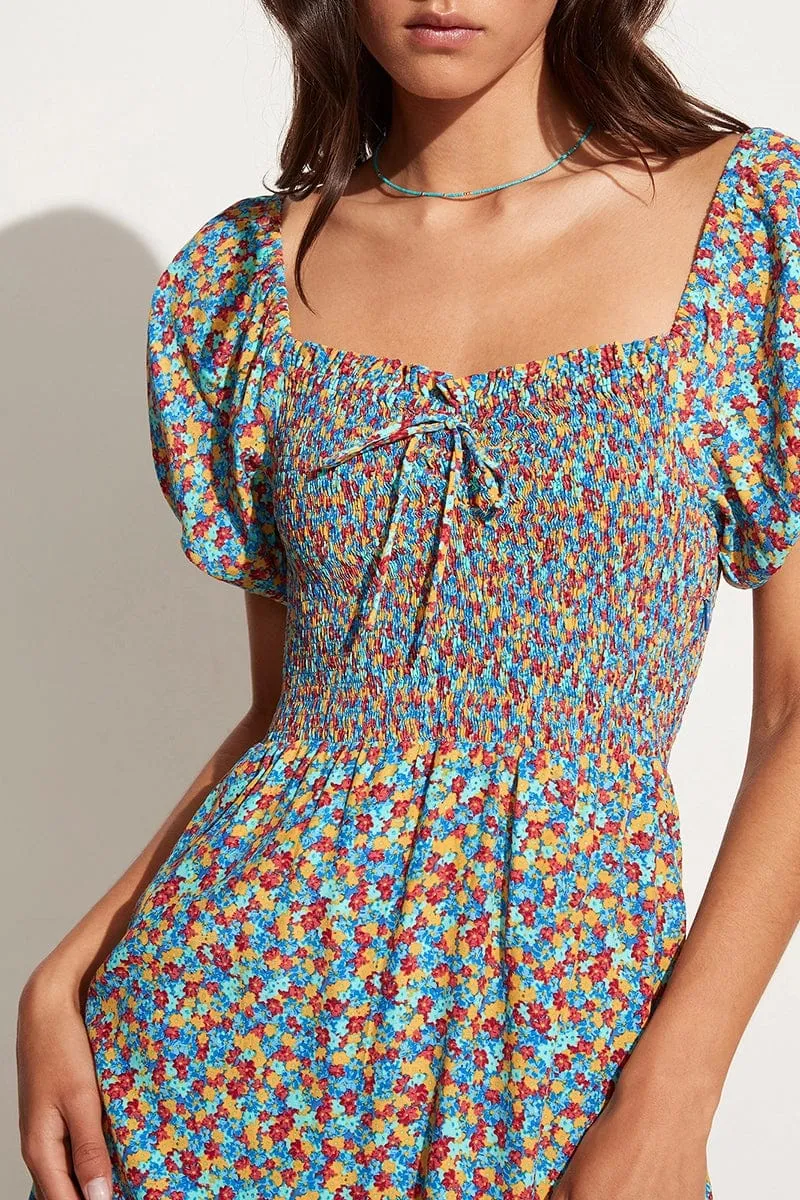 Domenica Mini Dress Mohina Floral Print Blue (Exclusive) - Final Sale sold by Faithfull the Brand product image thumbnail 2