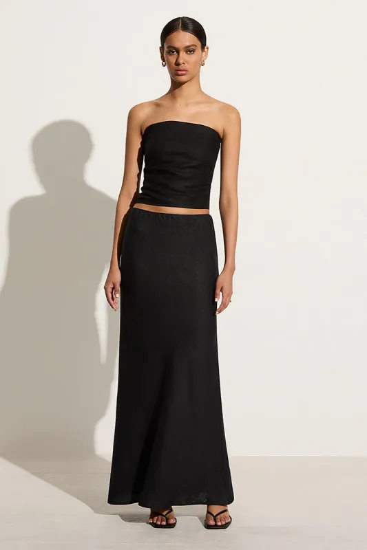 Davina Bias Skirt Black sold by Faithfull the Brand