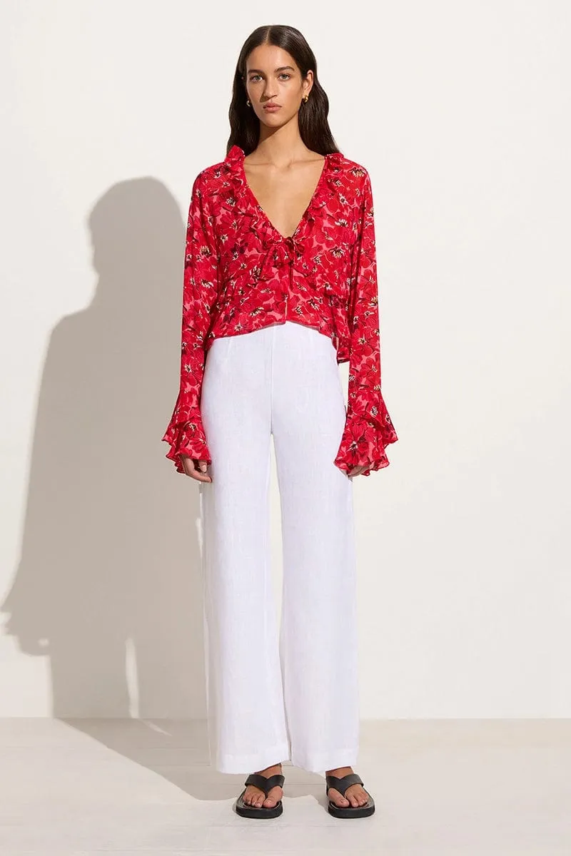 Montenegro Top El Limon Floral Pink sold by Faithfull the Brand