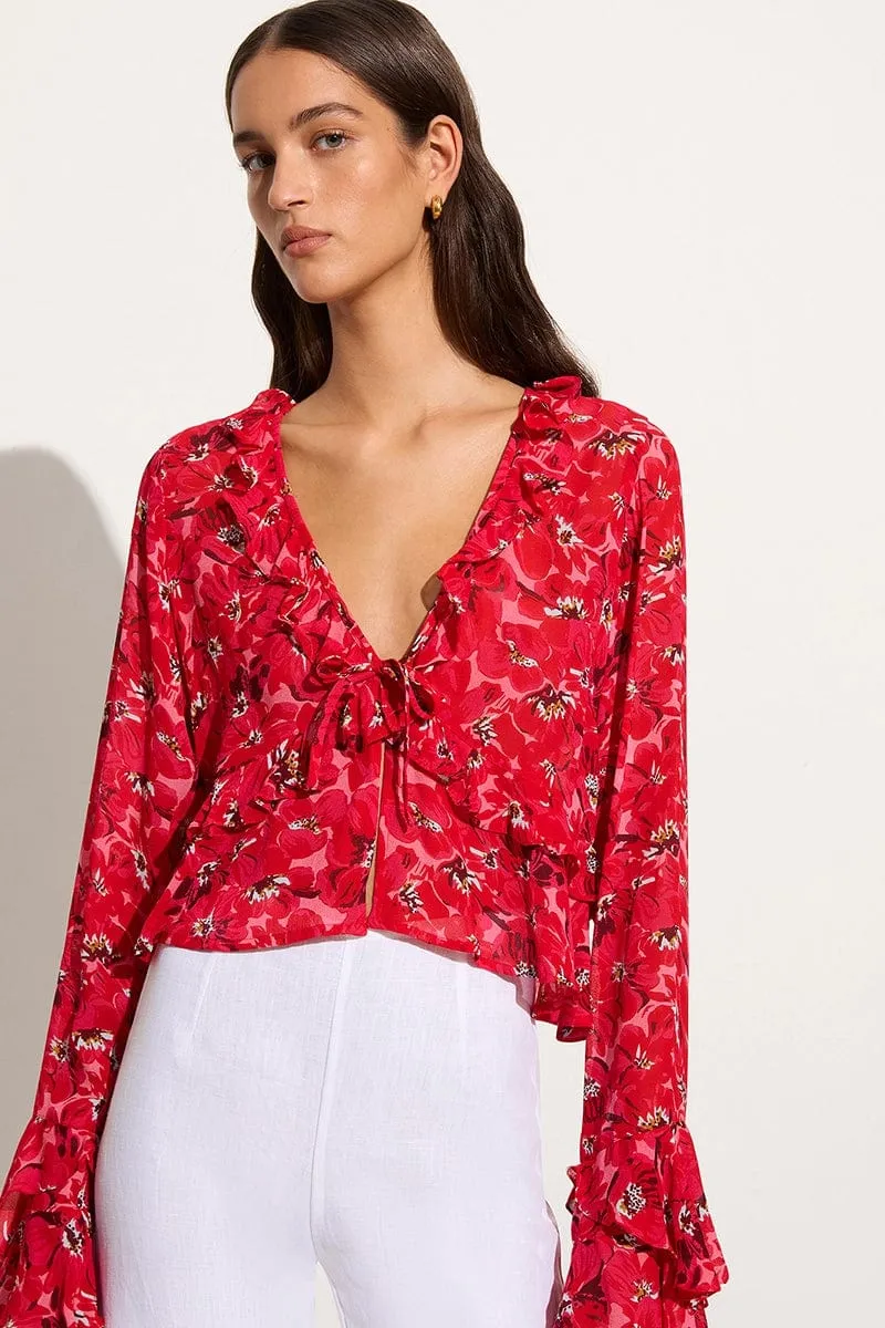 Montenegro Top El Limon Floral Pink sold by Faithfull the Brand product image thumbnail 2