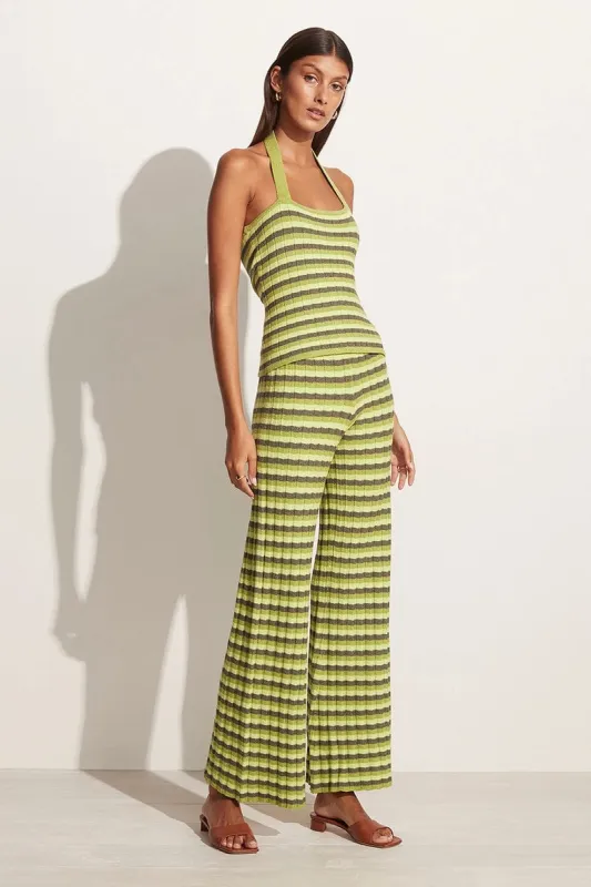 Damira Knit Pants Green Stripes (Exclusive) - Final Sale sold by Faithfull the Brand