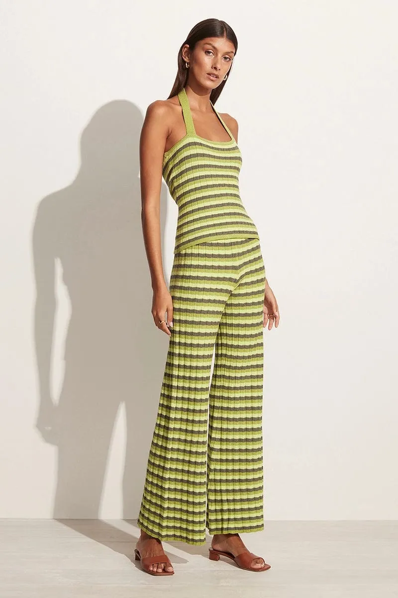 Damira Knit Pants Green Stripes (Exclusive) - Final Sale sold by Faithfull the Brand