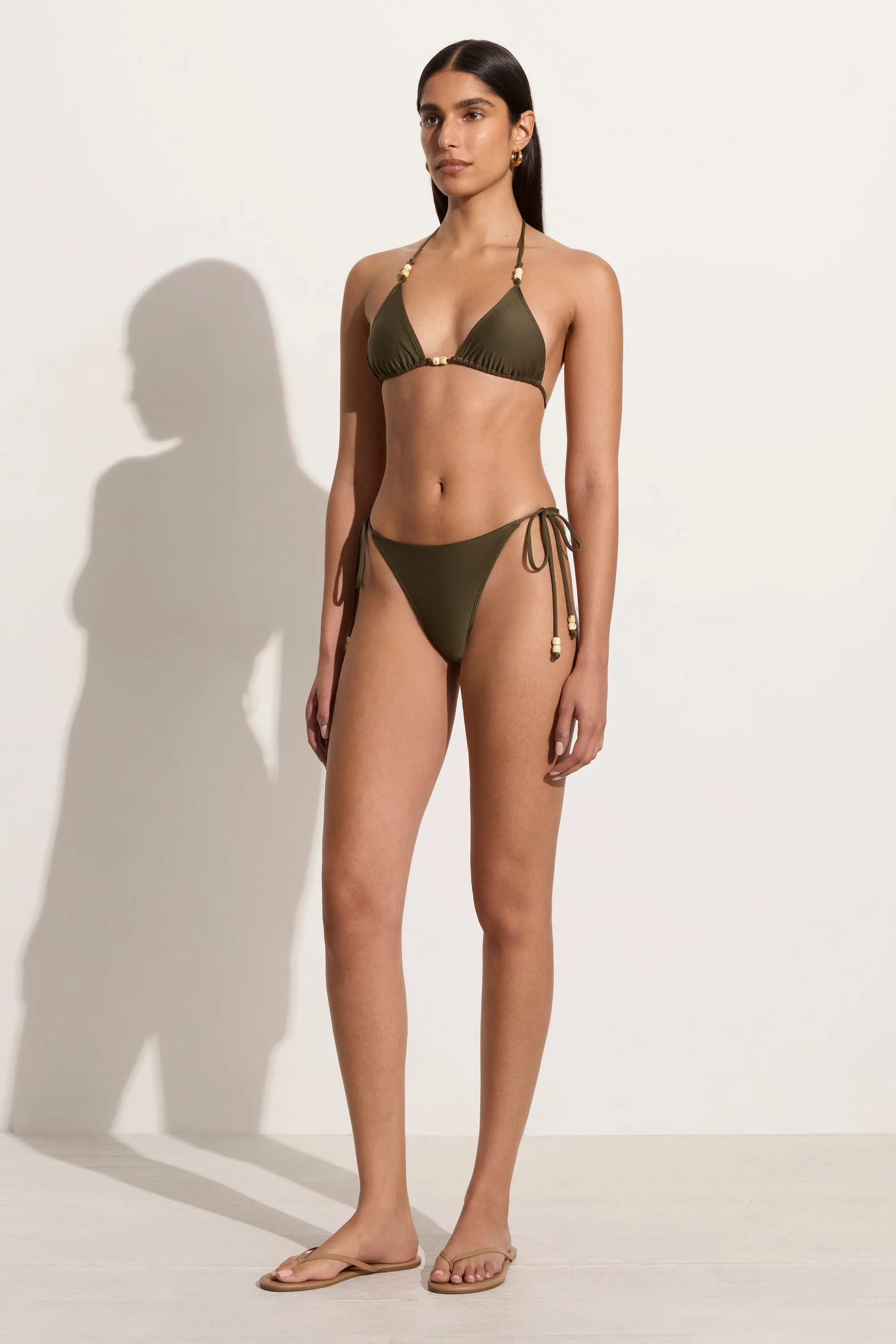 Uma Bikini Top Khaki sold by Faithfull the Brand product image thumbnail 3
