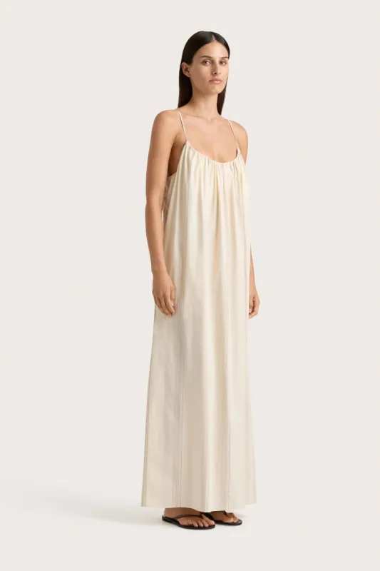 En Vau Maxi Dress Foam Taupe Stripe - Final Sale sold by Faithfull the Brand