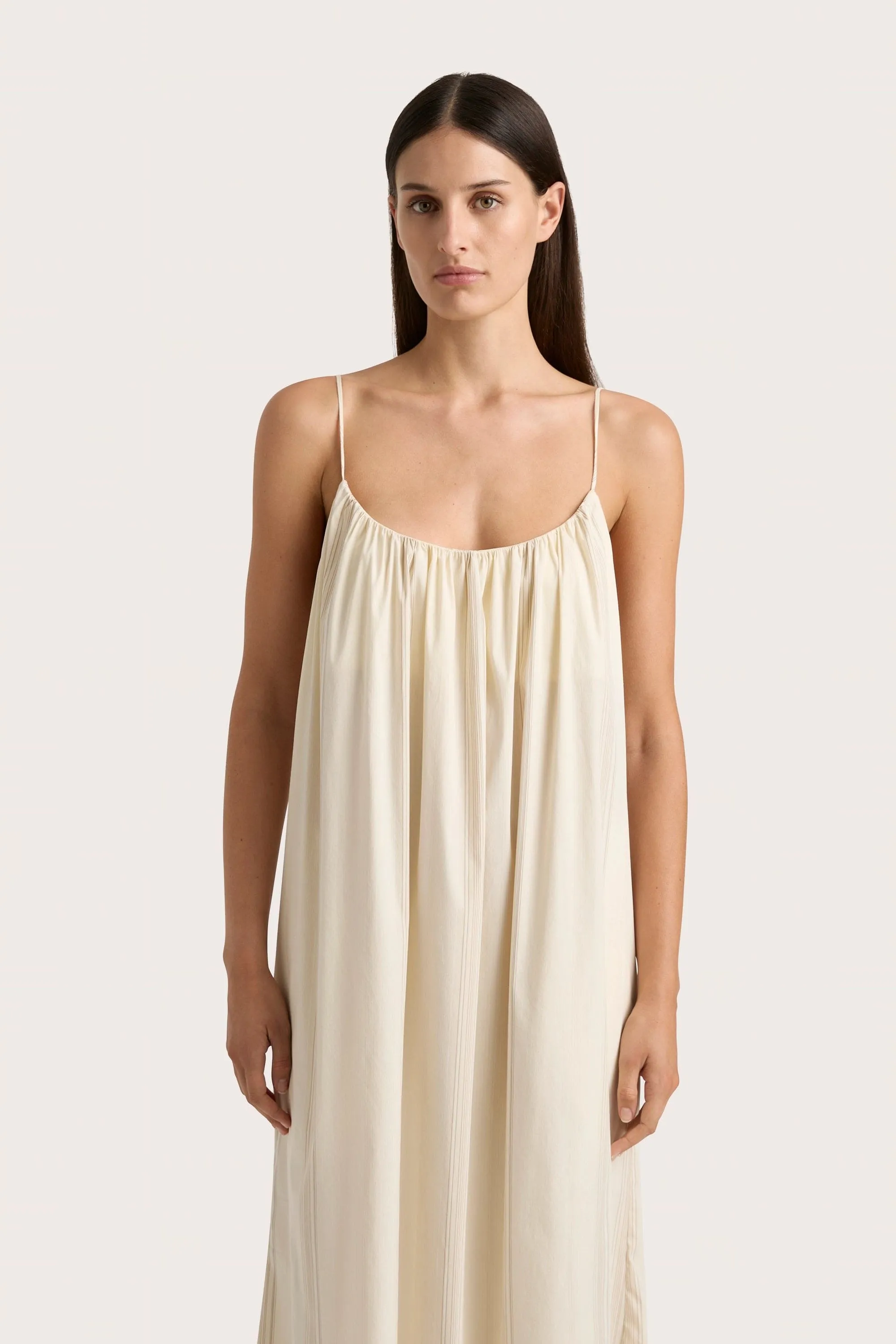 En Vau Maxi Dress Foam Taupe Stripe - Final Sale sold by Faithfull the Brand product image thumbnail 2