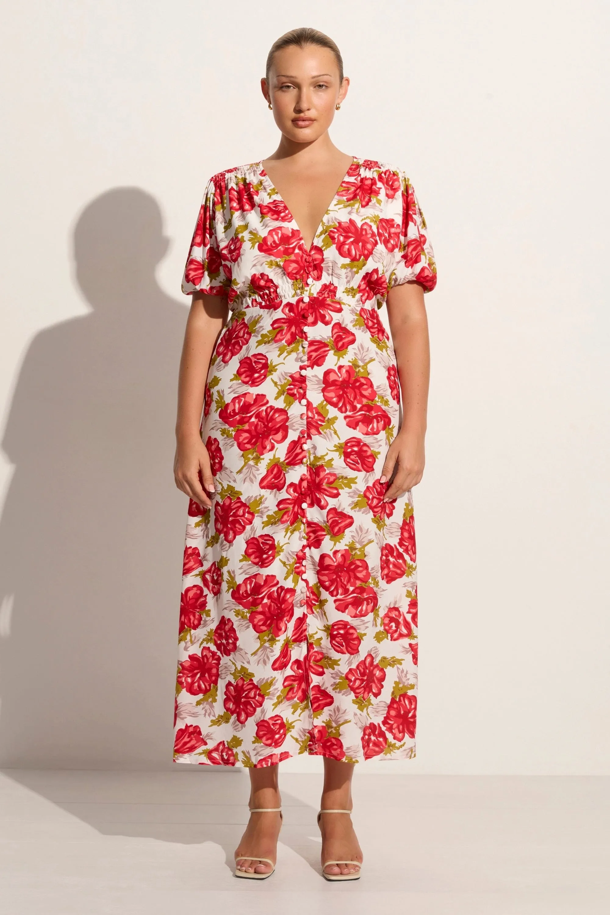 Bellavista Midi Dress Isadora Floral Red - Final Sale sold by Faithfull the Brand product image thumbnail 5