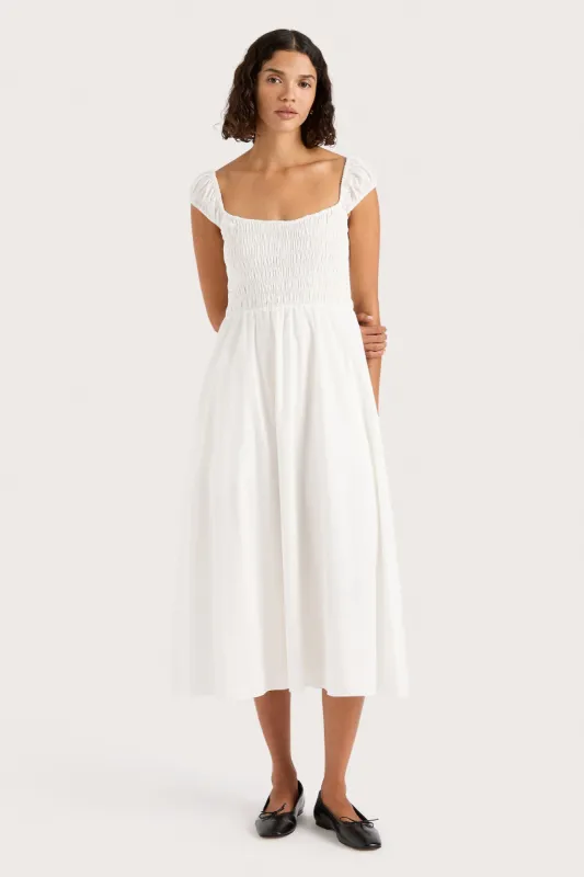 Lene Midi Dress White - Final Sale sold by Faithfull the Brand
