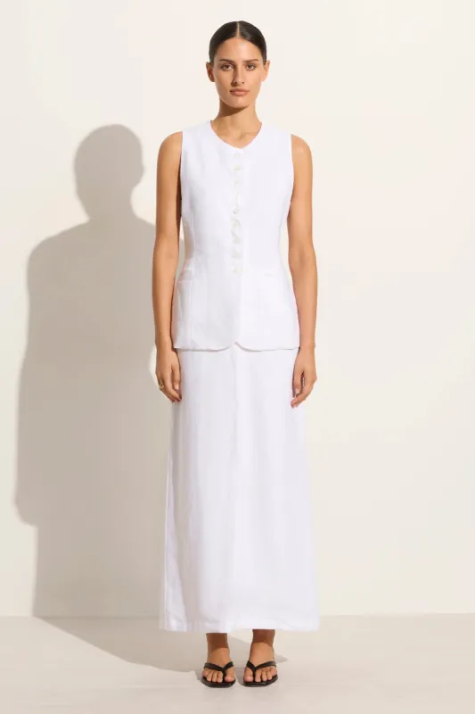 Nelli Skirt White - Final Sale sold by Faithfull the Brand