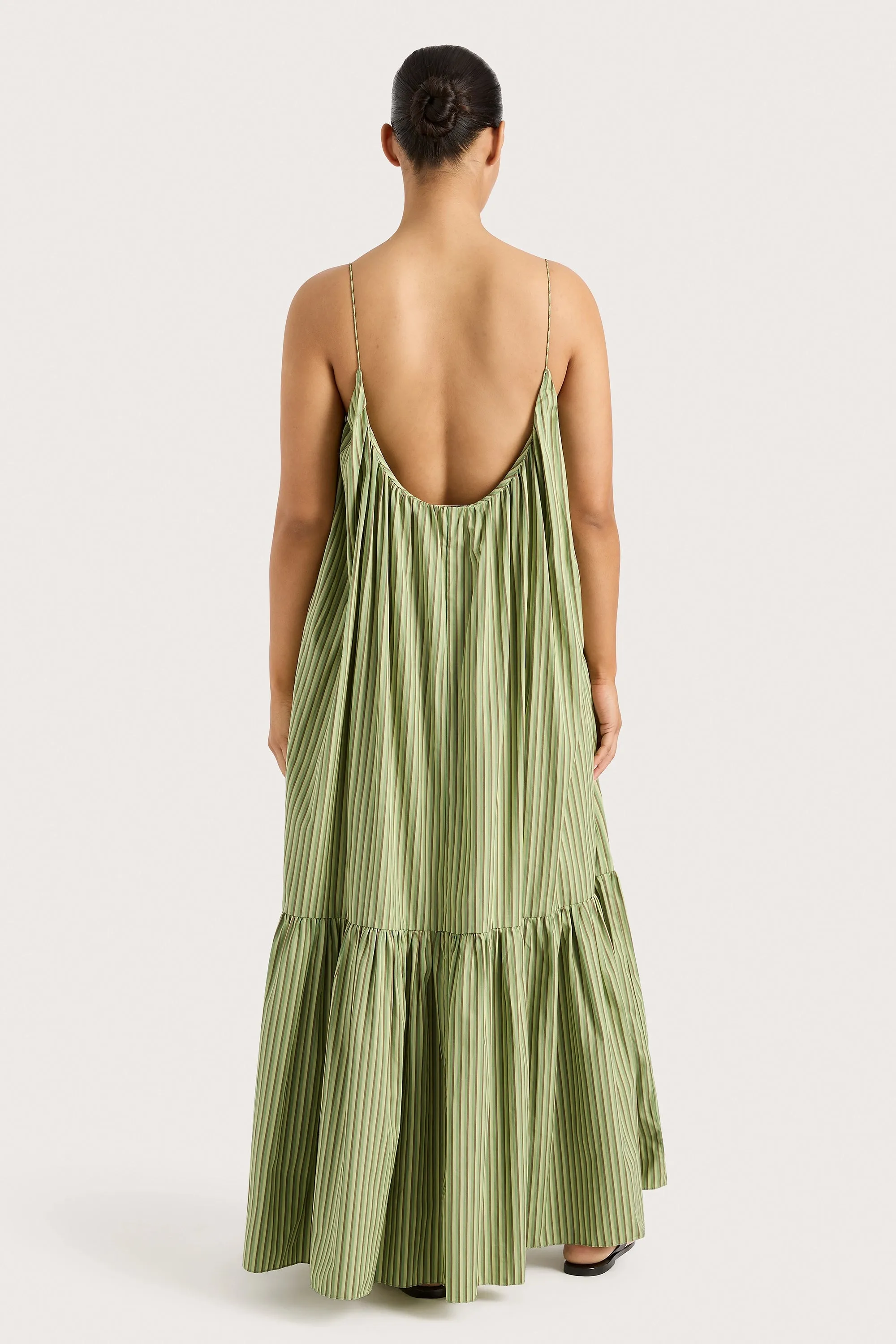 Elodie Maxi Dress Green Stripe - Final Sale sold by Faithfull the Brand product image thumbnail 5