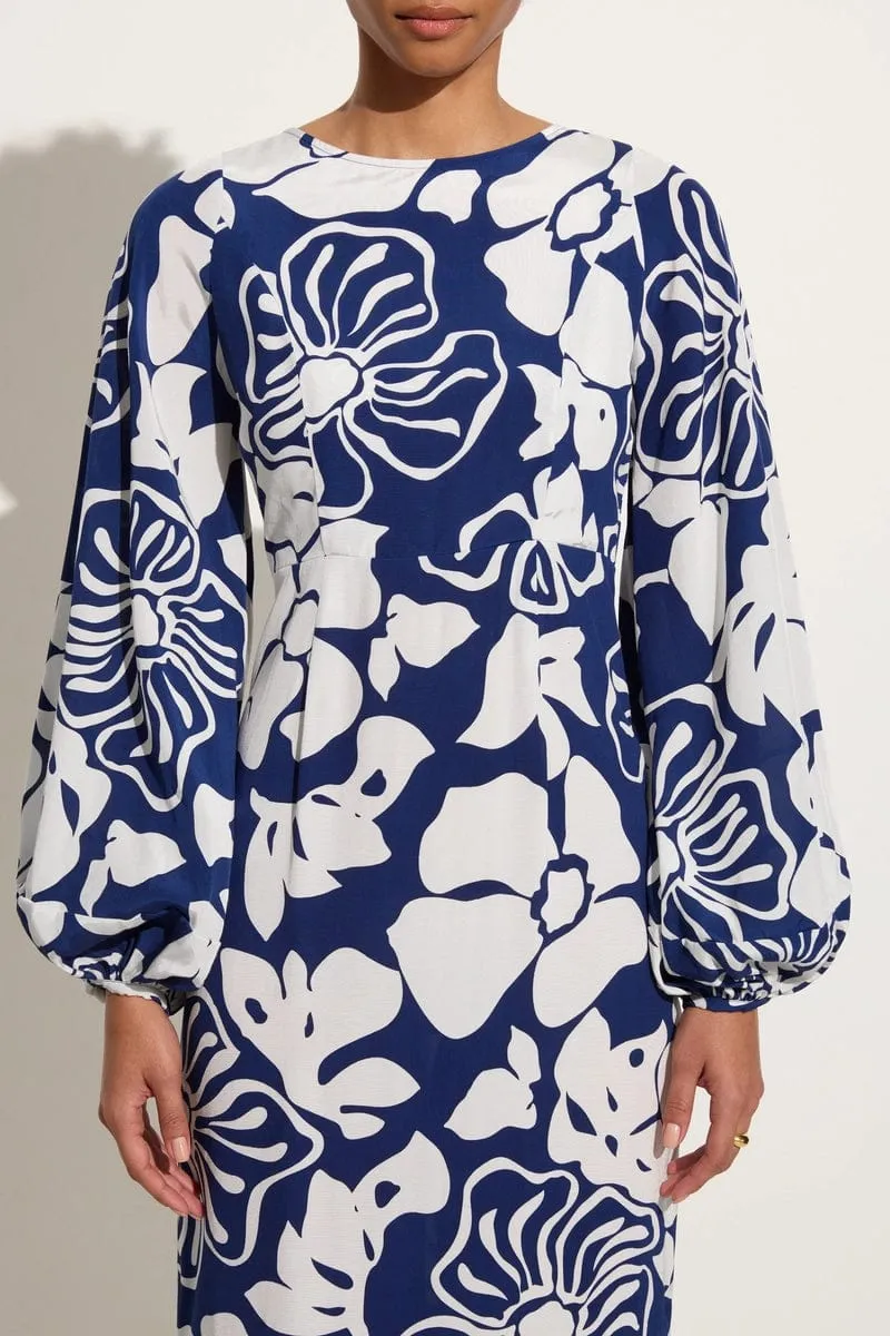 Rosarito Midi Dress Mica Floral Navy sold by Faithfull the Brand product image thumbnail 5