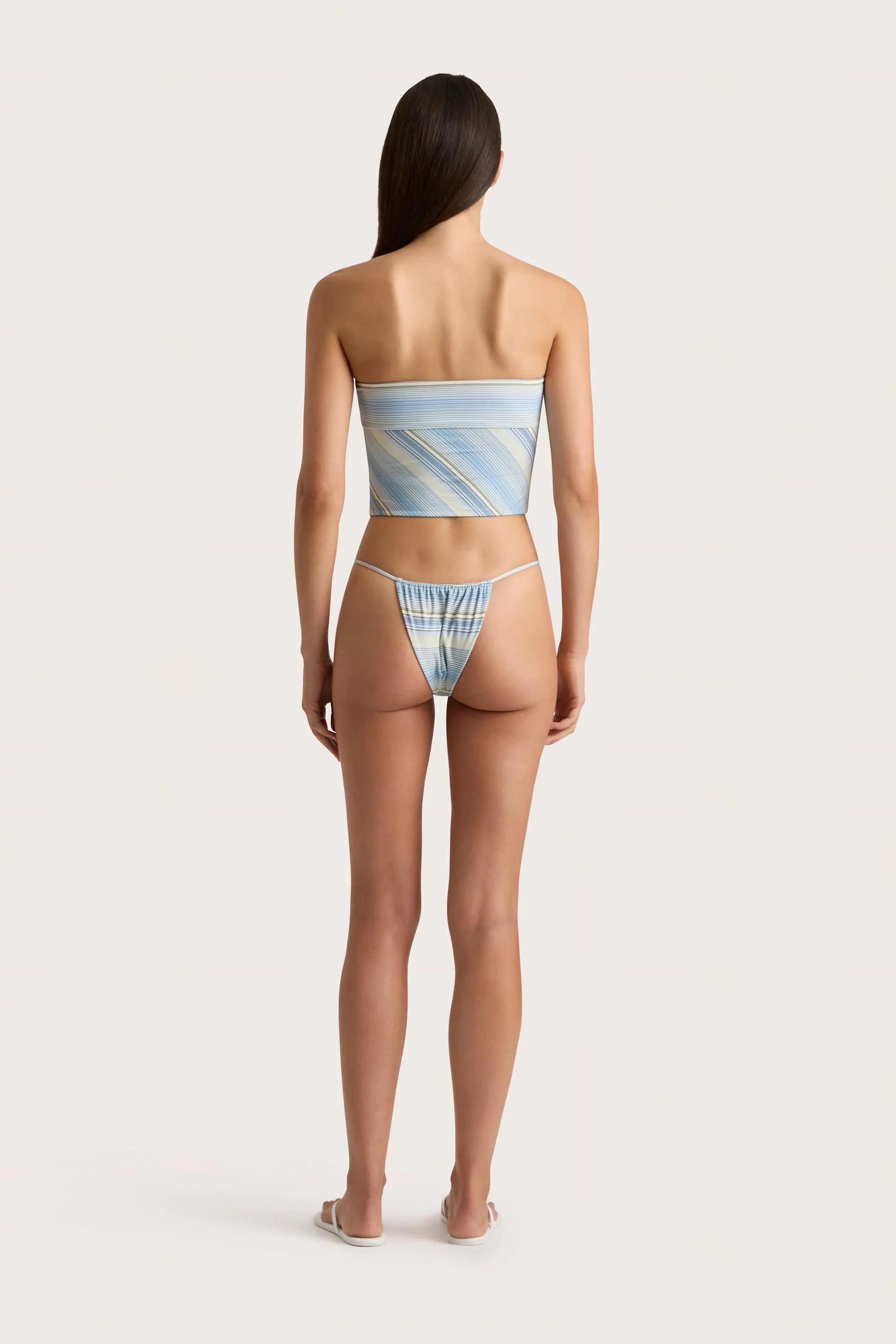 Jean Swim Top Futura Stripe Sky Blue - Final Sale sold by Faithfull the Brand product image thumbnail 4