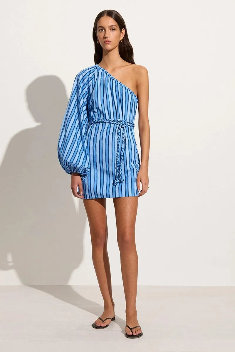 Calia Mini Dress Akaia Stripe Blue sold by Faithfull the Brand