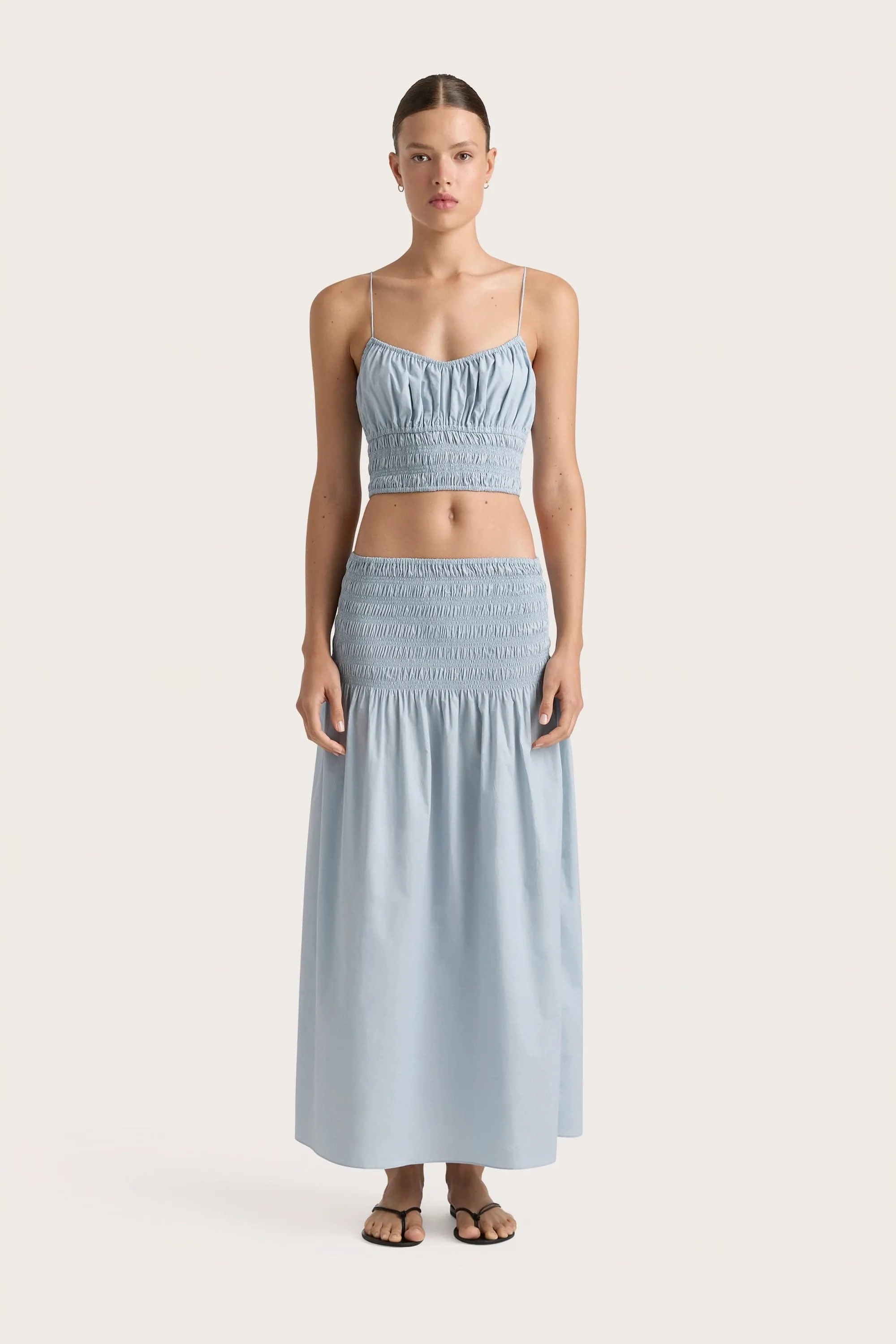 Baia Skirt Sky Blue - Final Sale sold by Faithfull the Brand