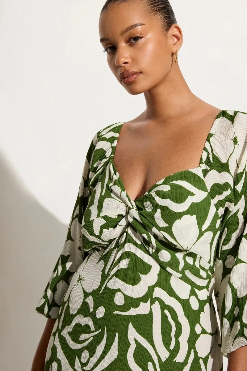 Ondina Midi Dress Pavito Floral Olive - Final Sale sold by Faithfull the Brand product image thumbnail 2