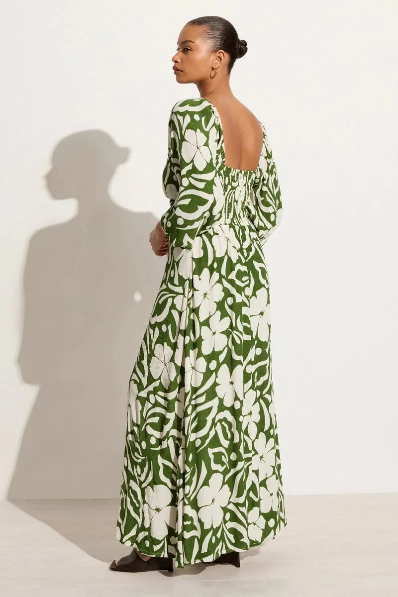 Ondina Midi Dress Pavito Floral Olive - Final Sale sold by Faithfull the Brand product image thumbnail 4