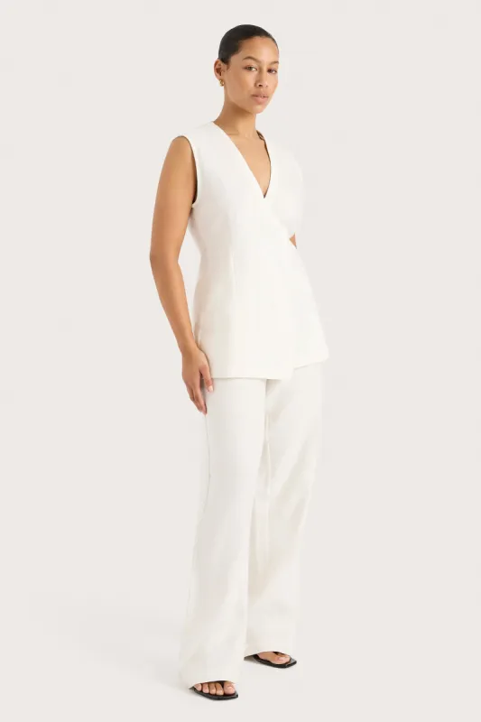 Lulea Wrap Vest White - Final Sale - Final Sale sold by Faithfull the Brand
