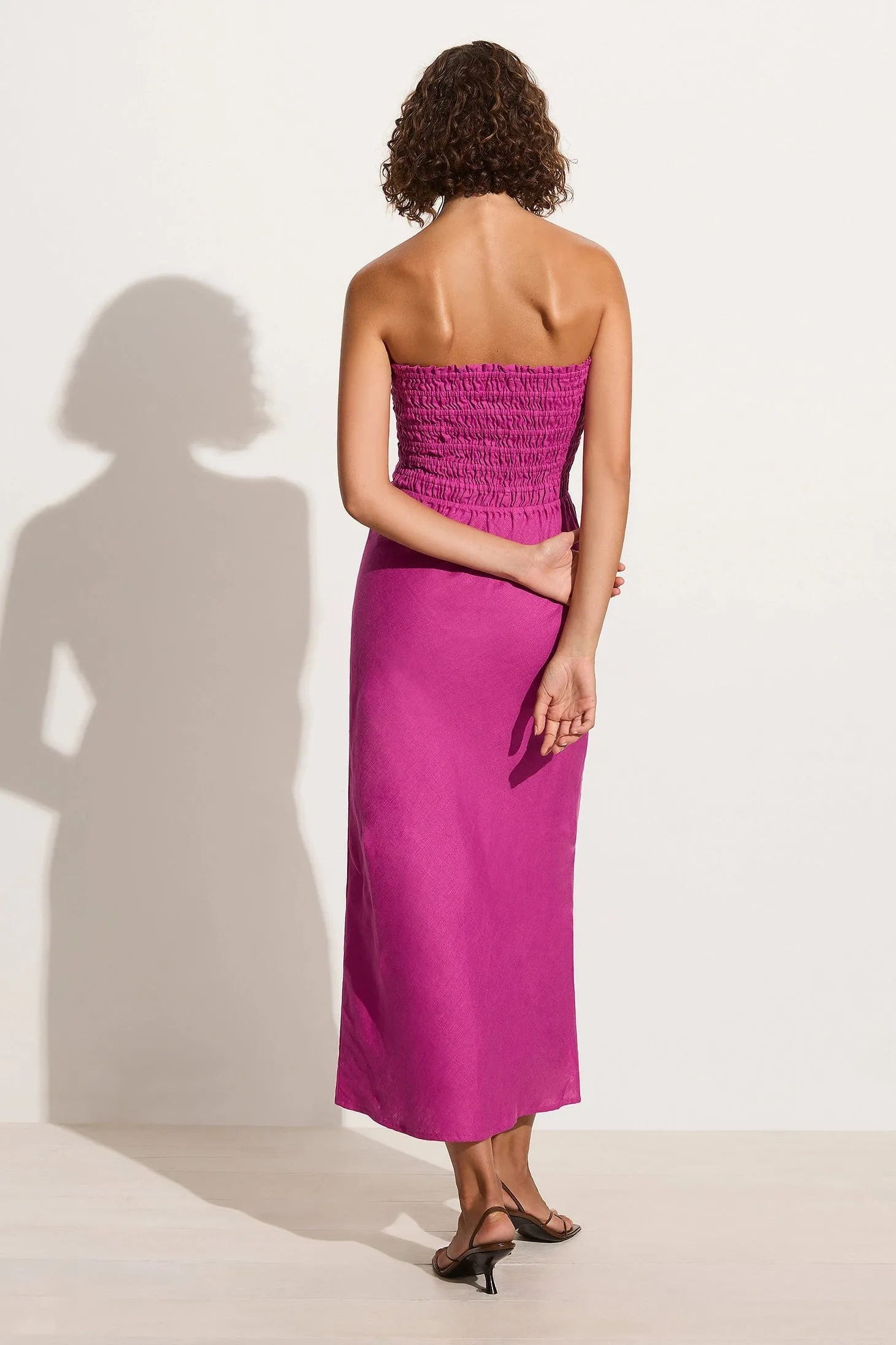 Do Dora Midi Dress Magenta - Final Sale sold by Faithfull the Brand product image thumbnail 4